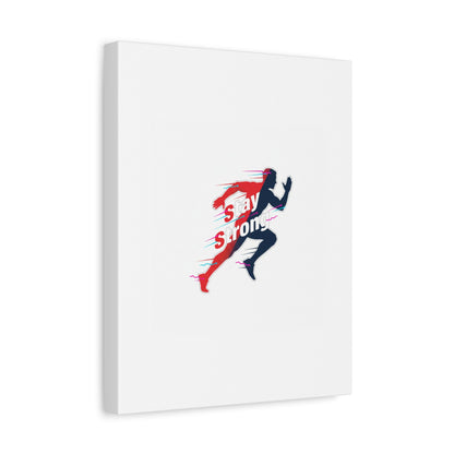 Stay Strong Runner Gym Canvas Wall Art
