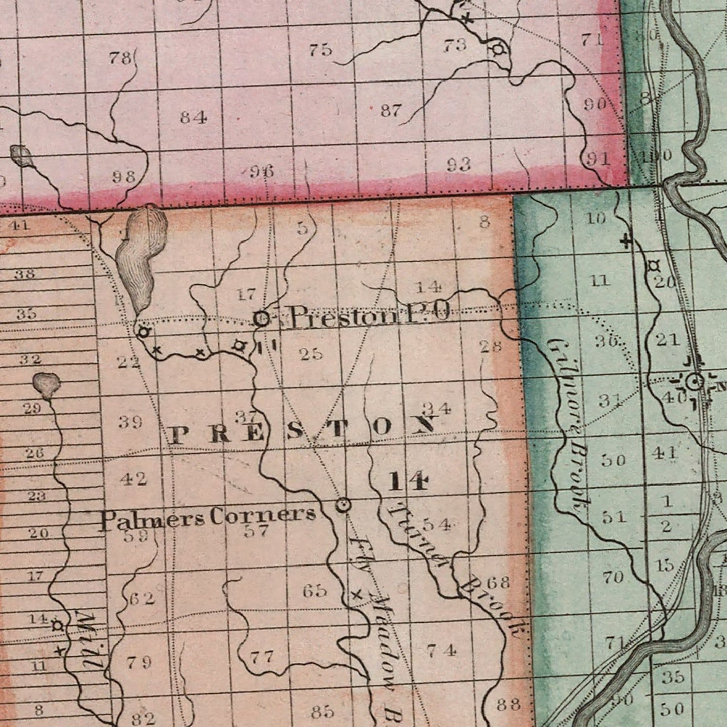 Vintage Map of Chenango County, New York, 1840