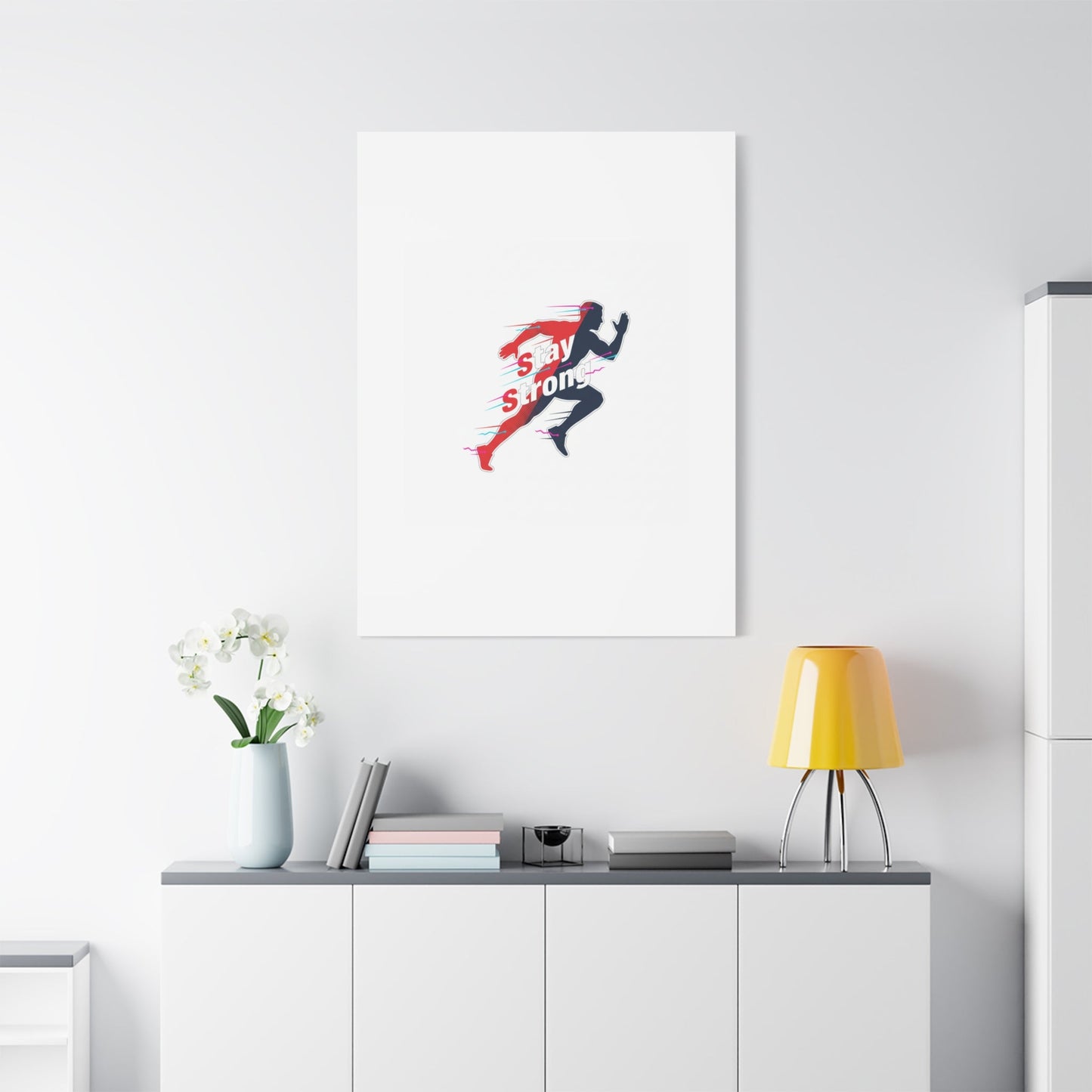Stay Strong Runner Canvas | Fitness Motivation, Gym Wall Art