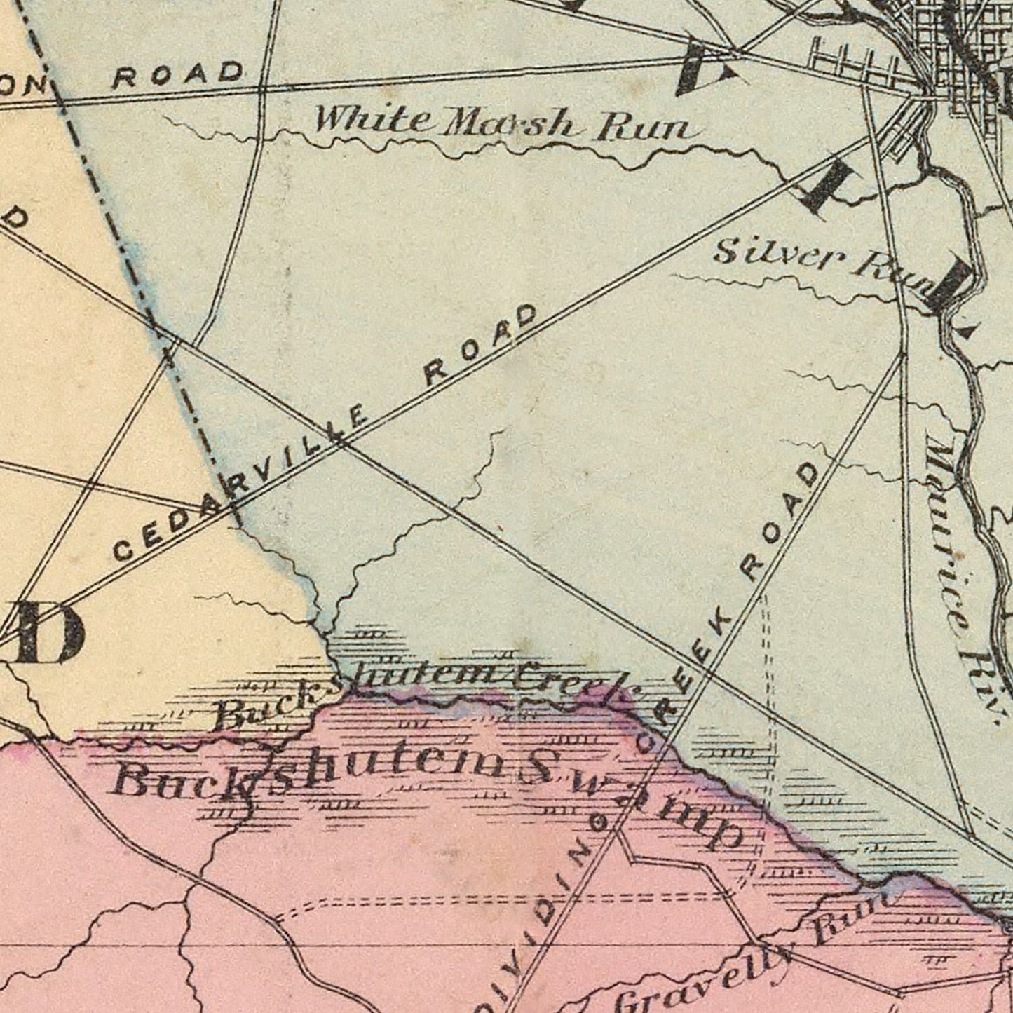 Vintage Map of Cumberland County, New Jersey, 1872