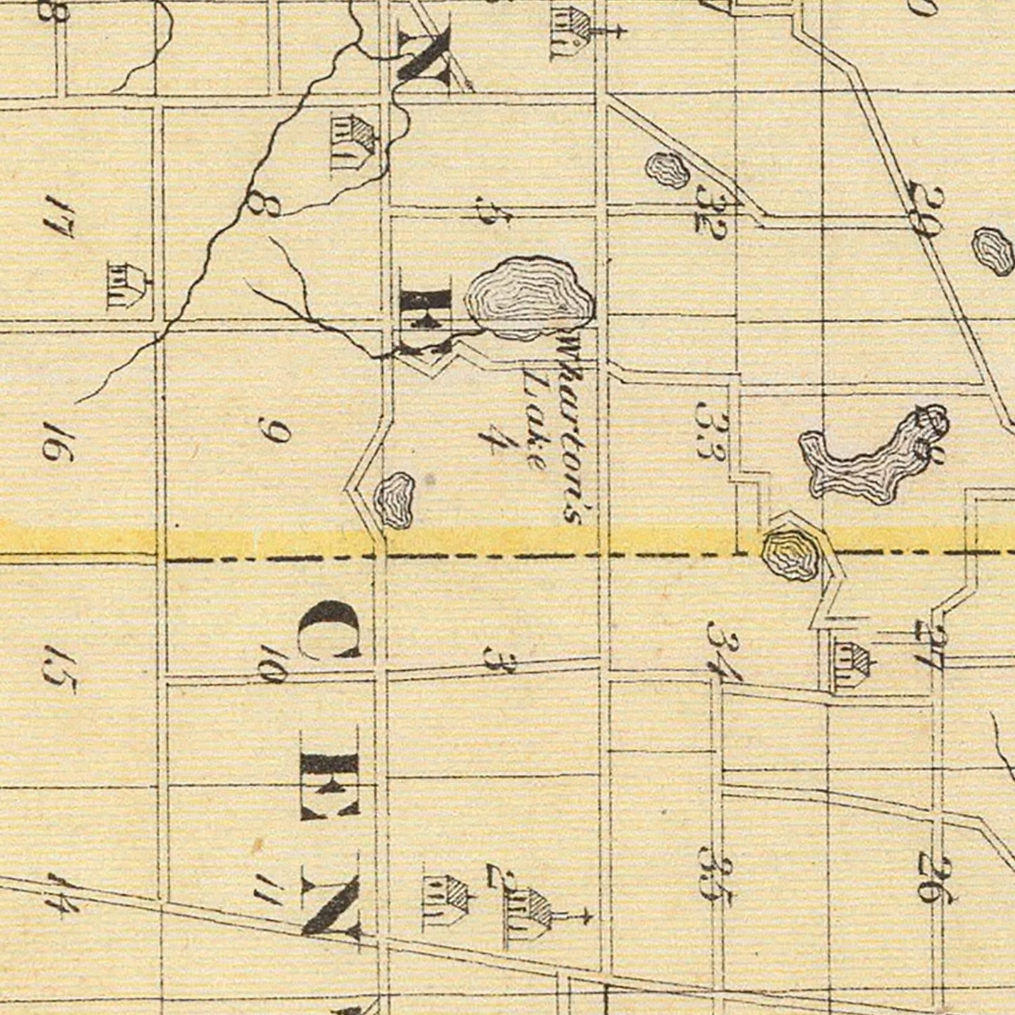 Vintage Map of St. Joseph County, Indiana, 1876