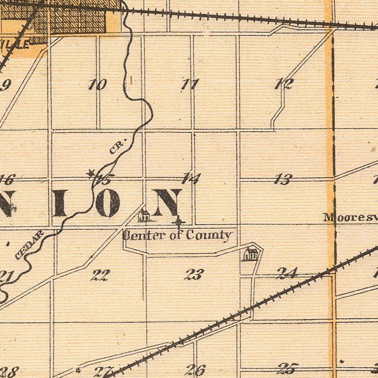 Vintage Map of DeKalb County, Indiana, 1876