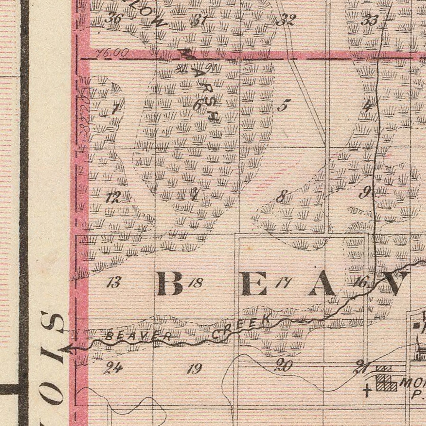 Vintage Map of Newton County, Indiana, 1876