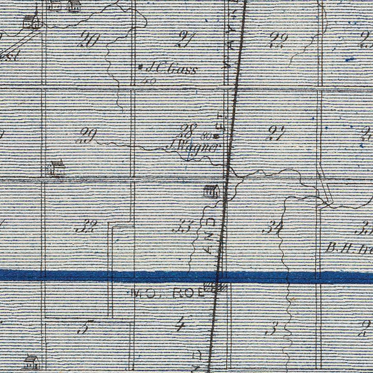 Vintage Map of Adams County, Indiana, 1876
