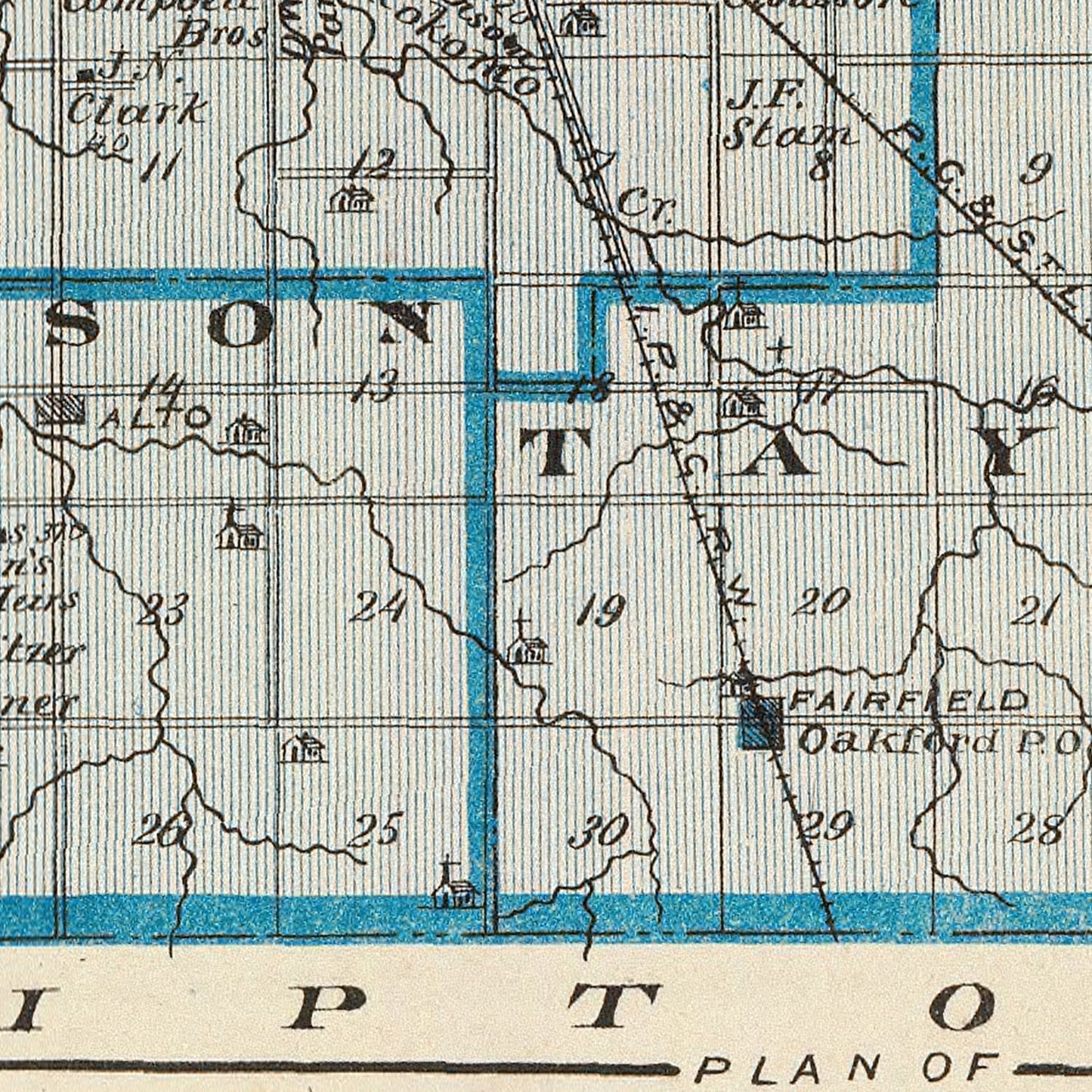 Vintage Map of Howard County, Indiana, 1876