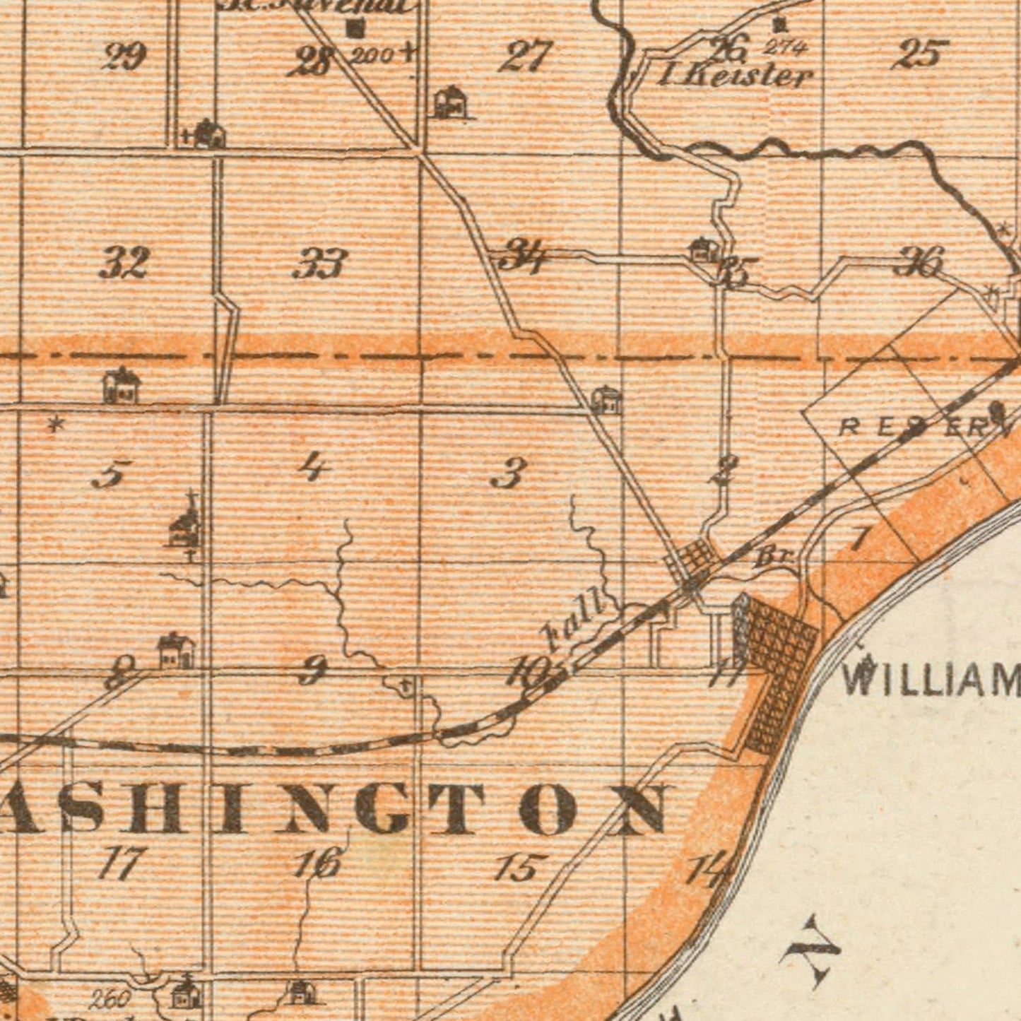 Vintage Map of Warren County, Indiana, 1876