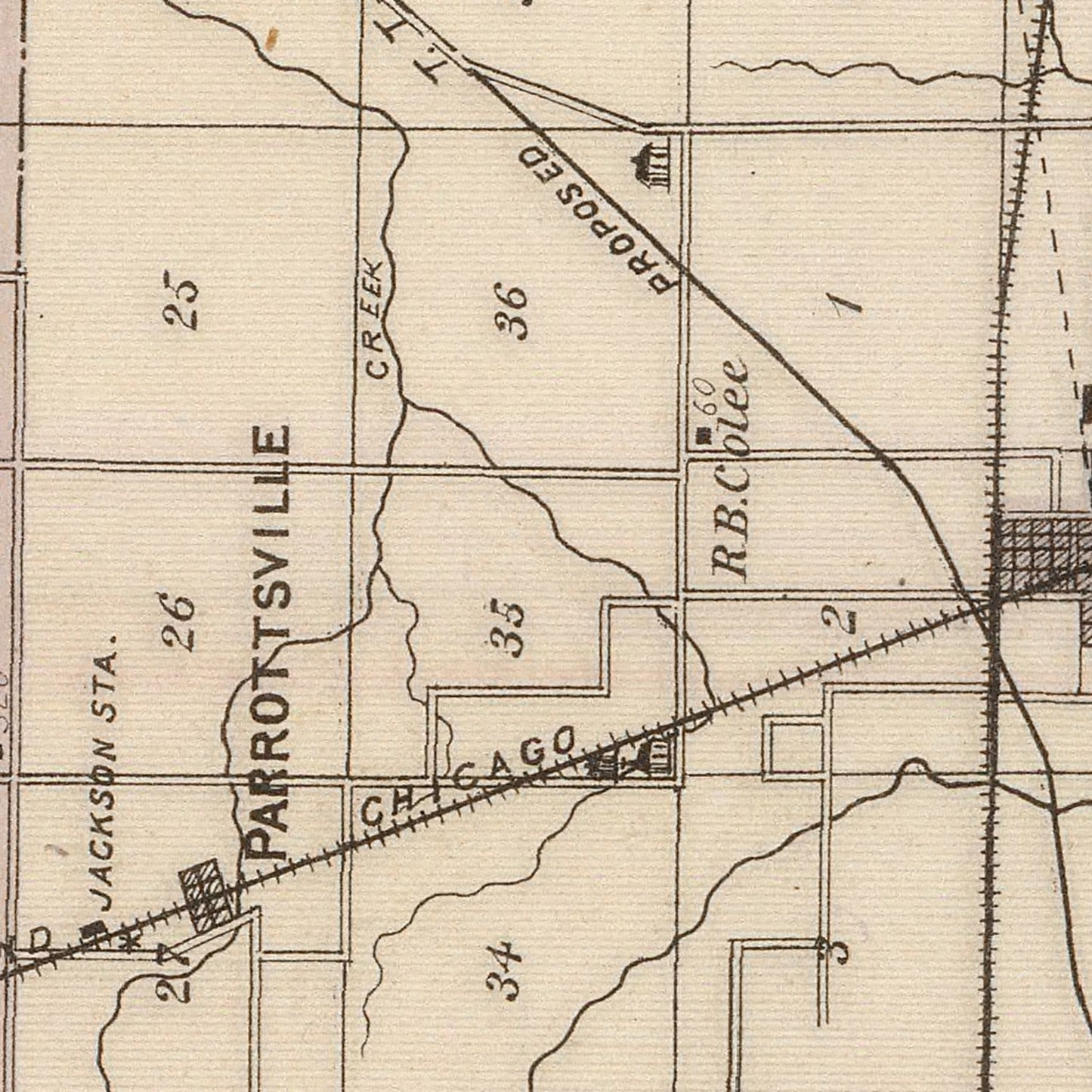 Vintage Map of Tipton County, Indiana, 1876