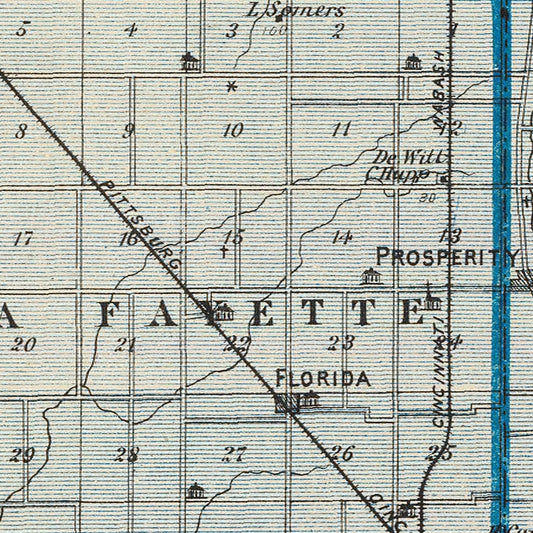 Vintage Map of Madison County, Indiana, 1876
