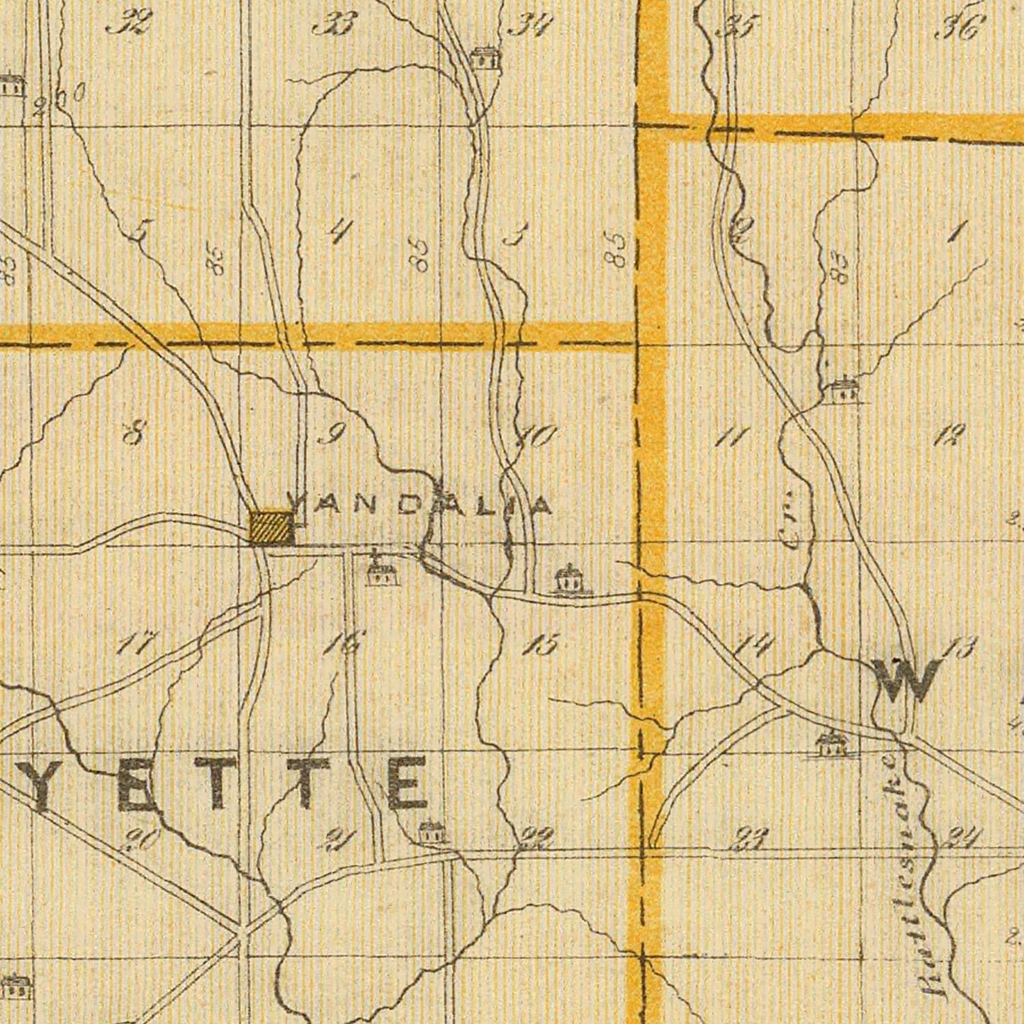 Vintage Map of Owen County, Indiana, 1876