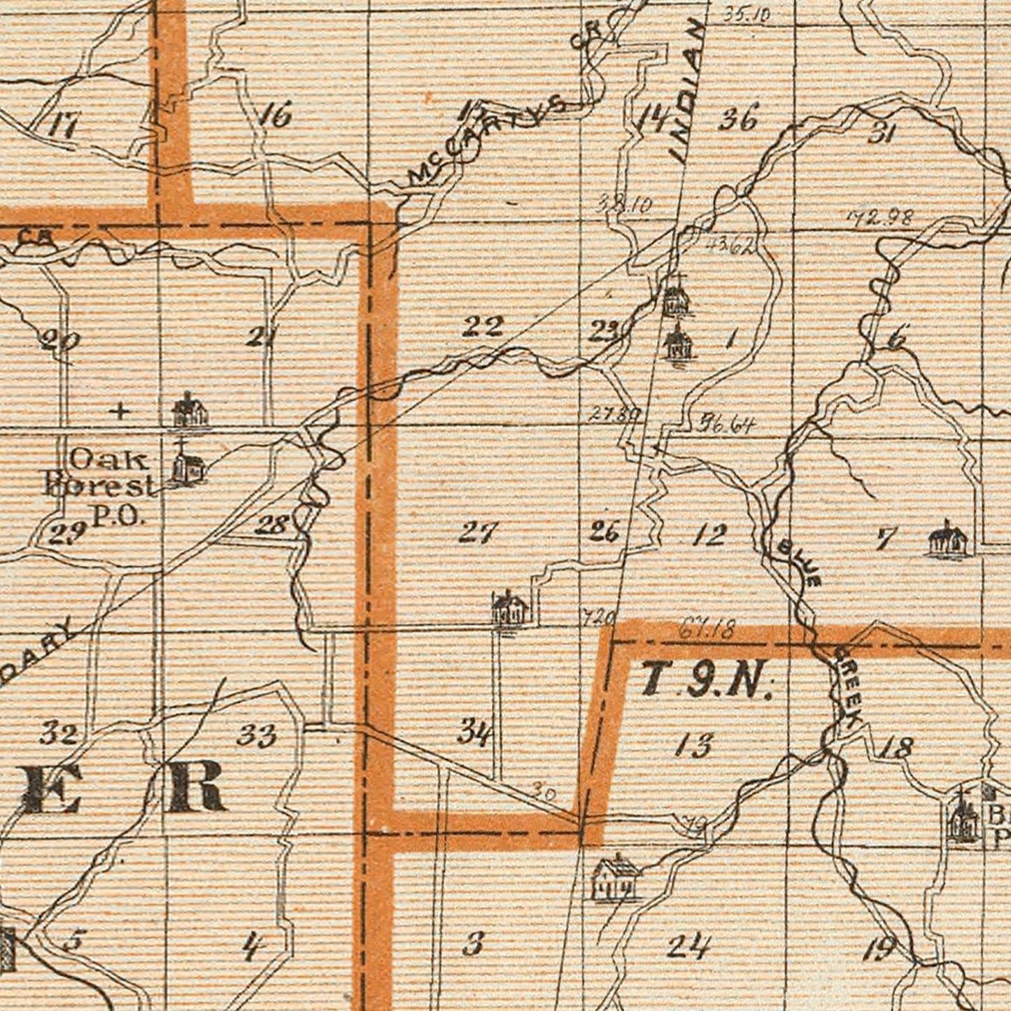 Vintage Map of Franklin County, Indiana, 1876