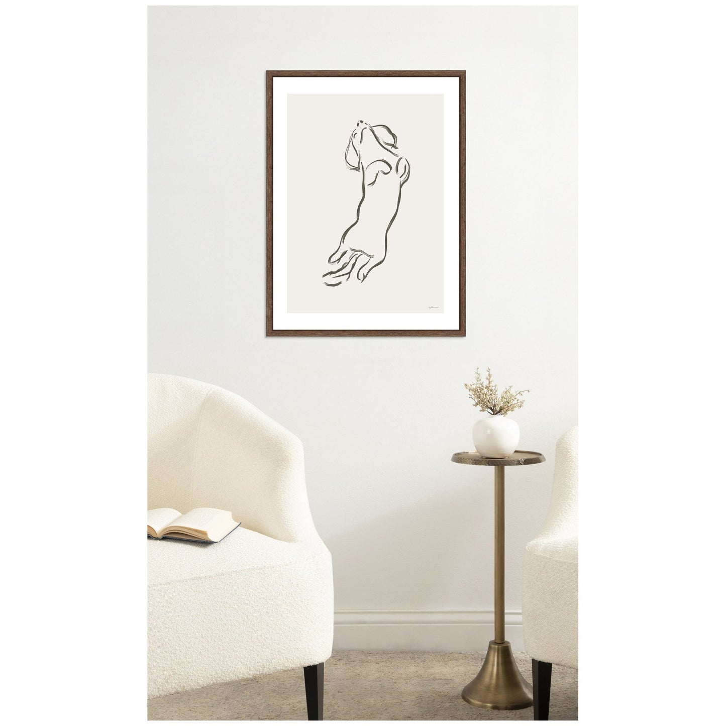 Dachshund Dog Framed Canvas Wall Art