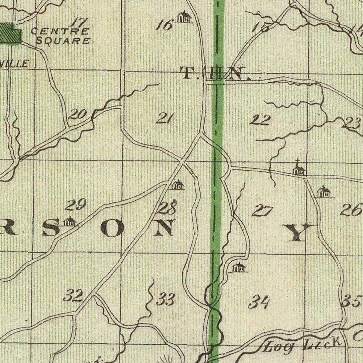 Vintage Map of Switzerland County, Indiana, 1876
