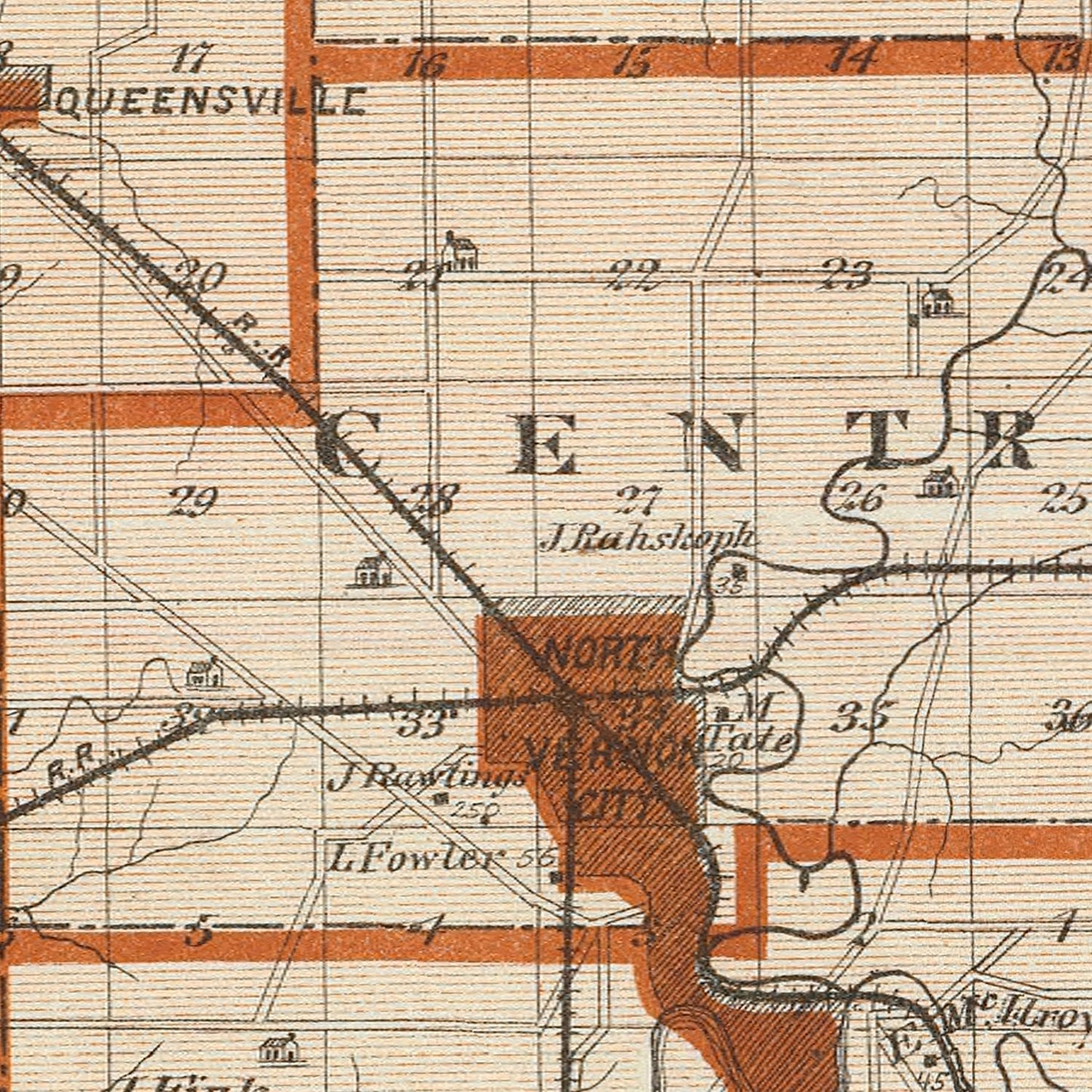 Vintage Map of Jennings County, Indiana, 1876