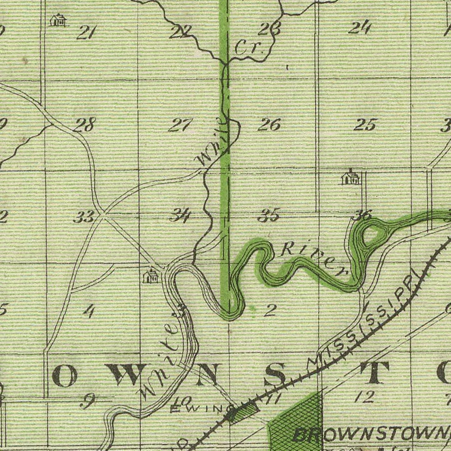 Vintage Map of Jackson County, Indiana, 1876