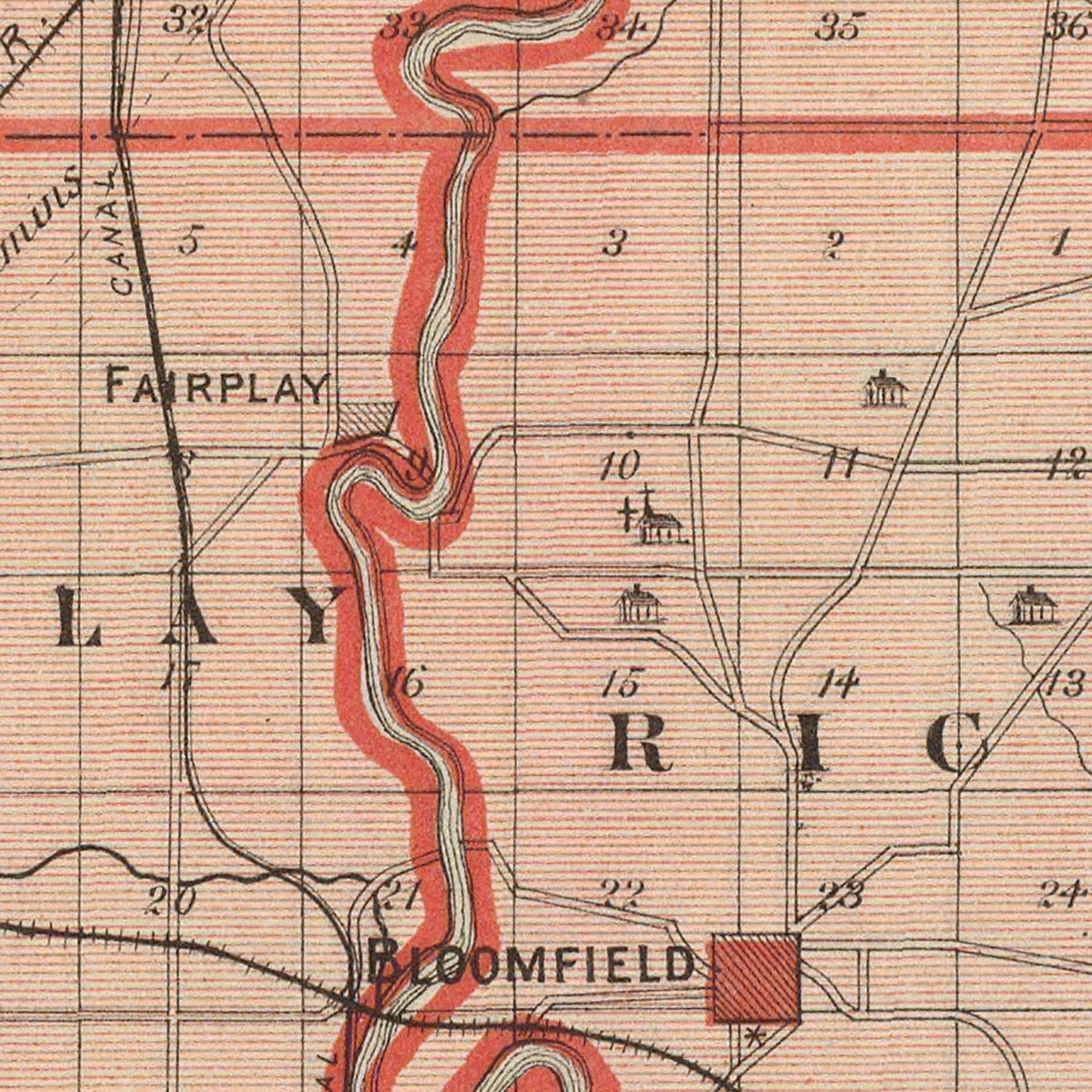 Vintage Map of Greene County, Indiana, 1876