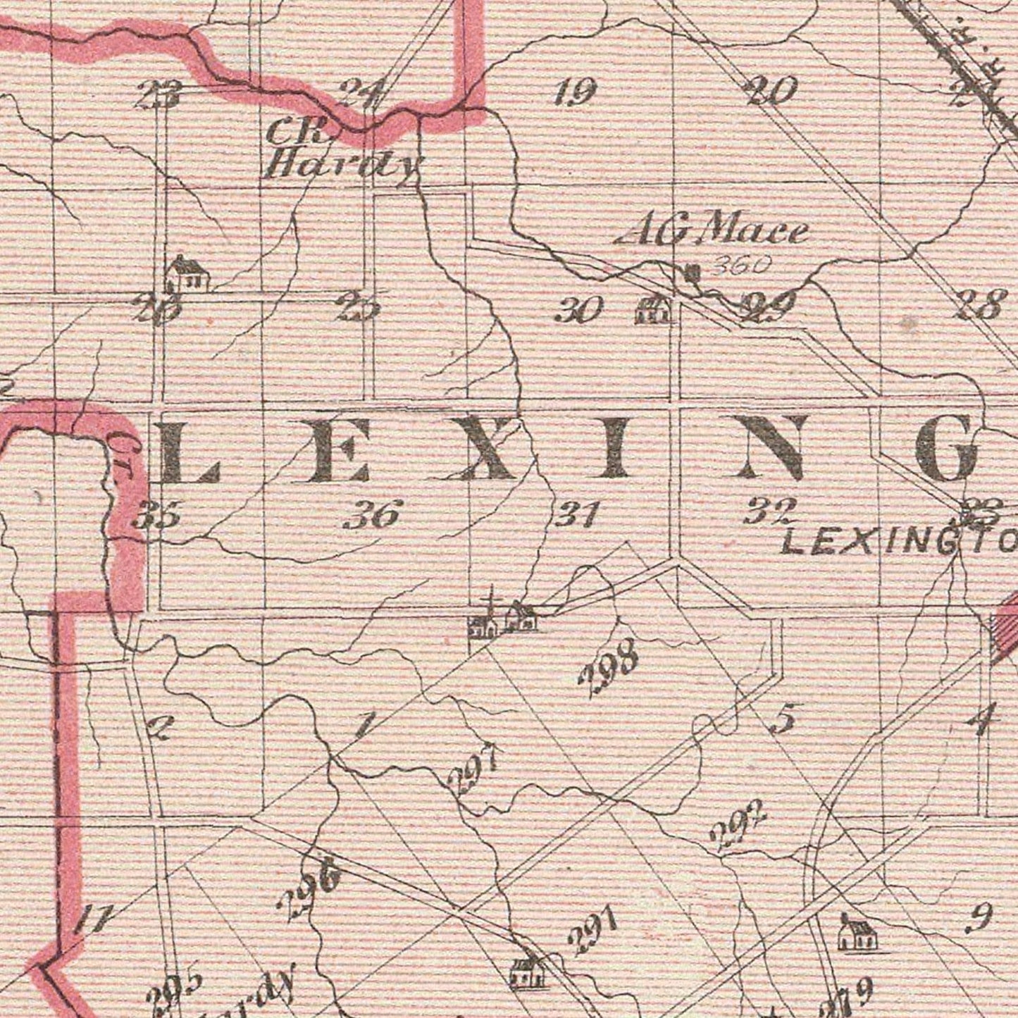 Vintage Map of Scott County, Indiana, 1876