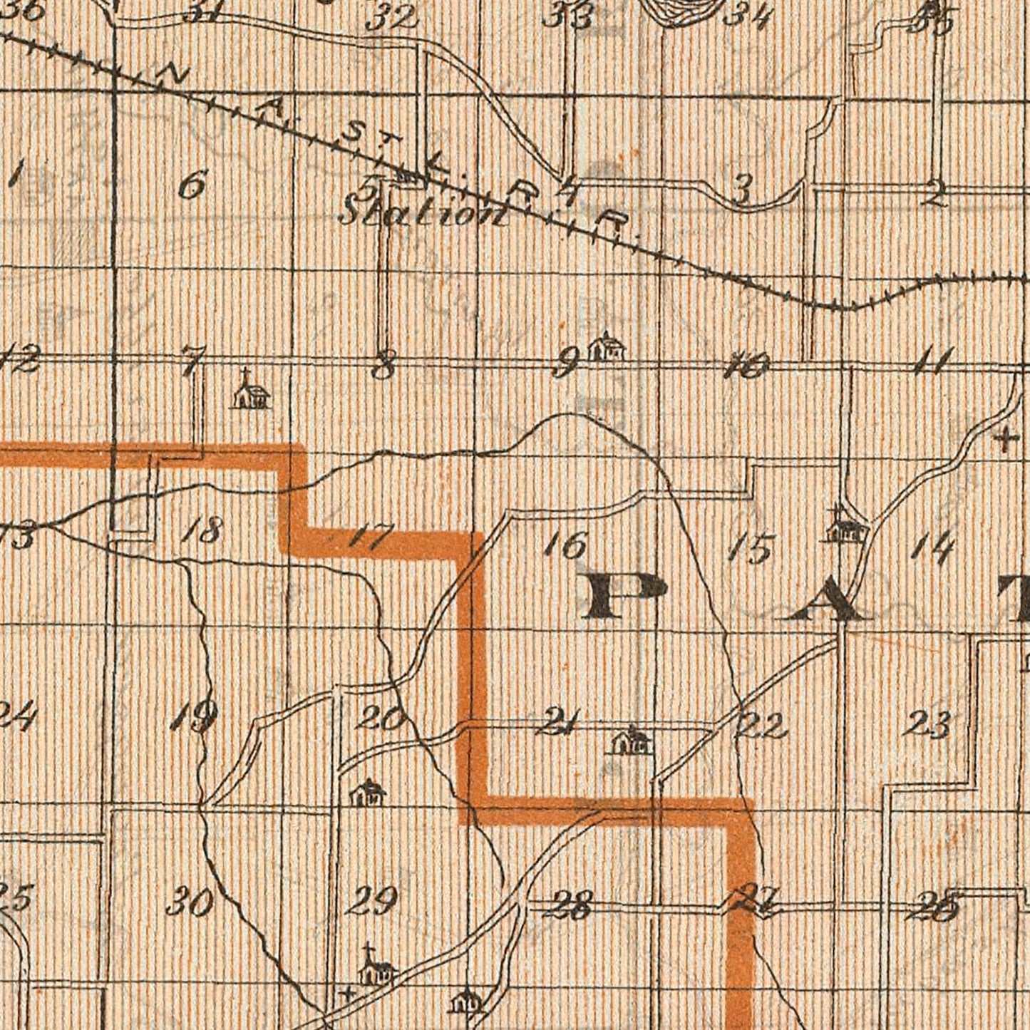 Vintage Map of Gibson County, Indiana, 1876