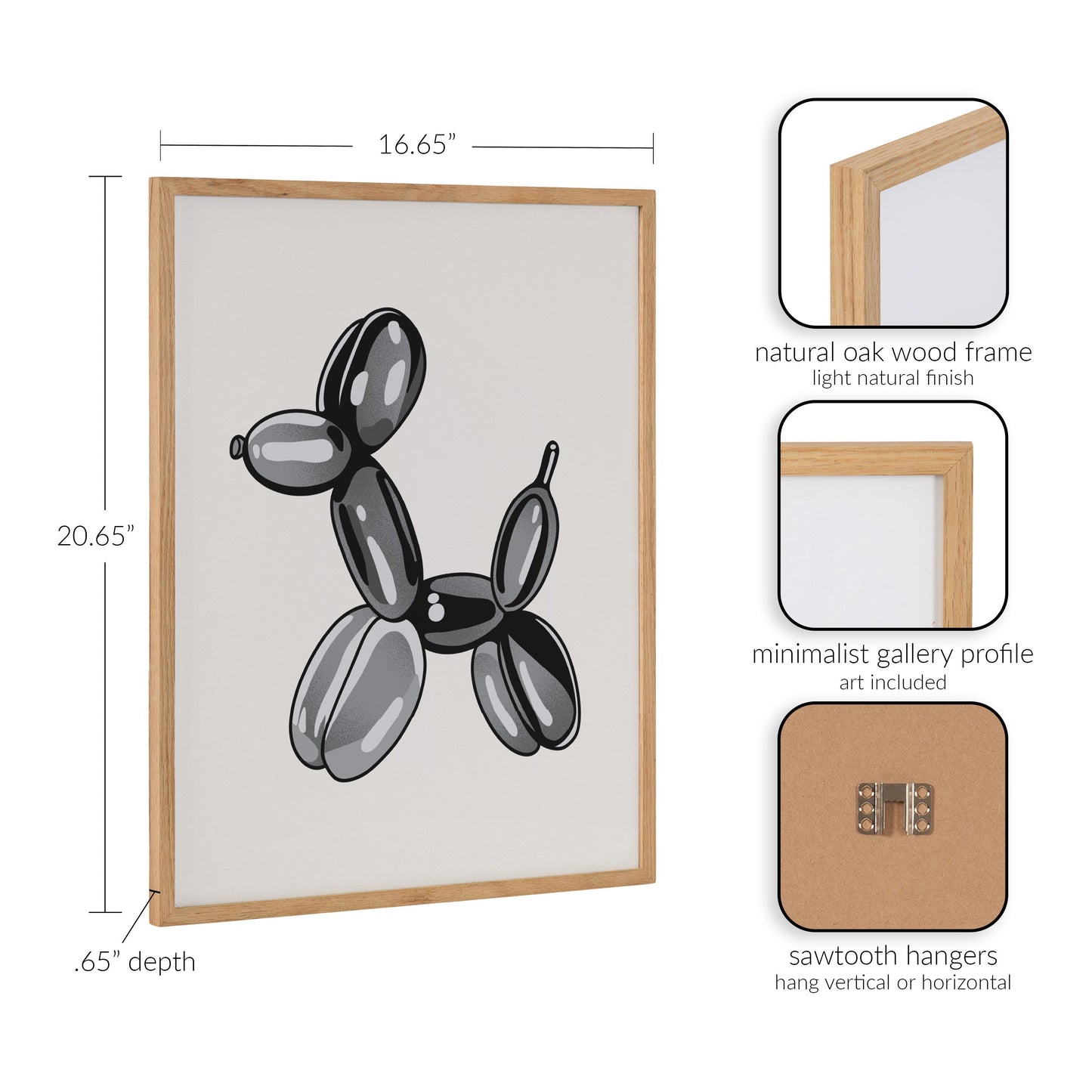 Balloon Dog Framed Wall Art Print