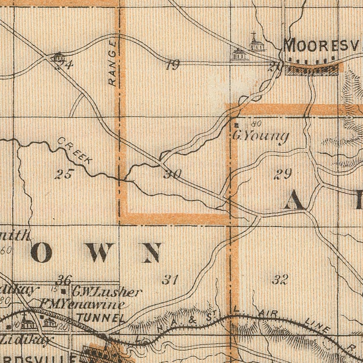 Vintage Map of Floyd County, Indiana, 1876