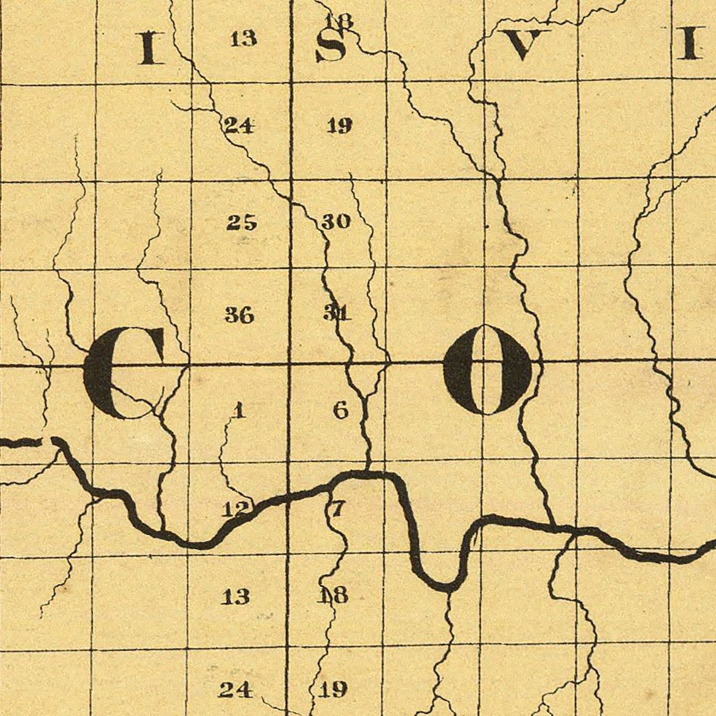 Vintage Map of Oscoda County, Michigan, 1873