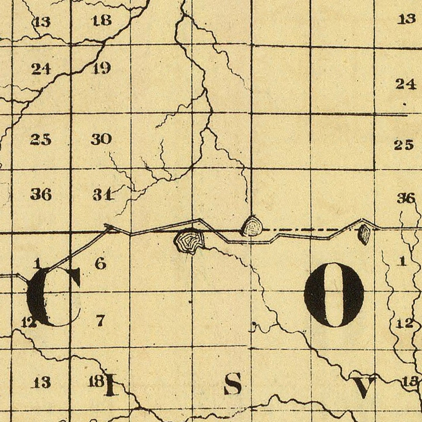 Vintage Map of Alcona County, Michigan, 1873