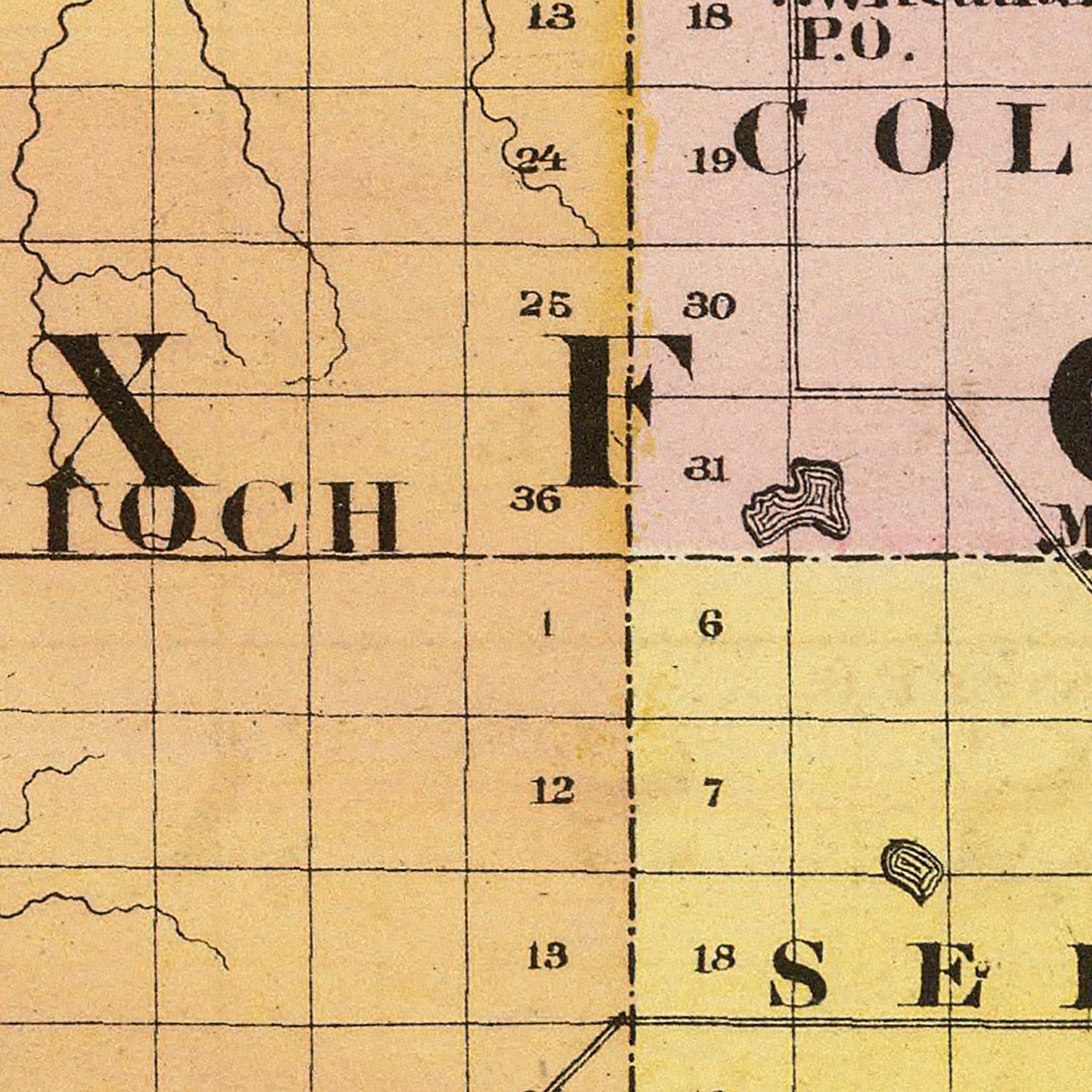 Vintage Map of Wexford County, Michigan, 1873