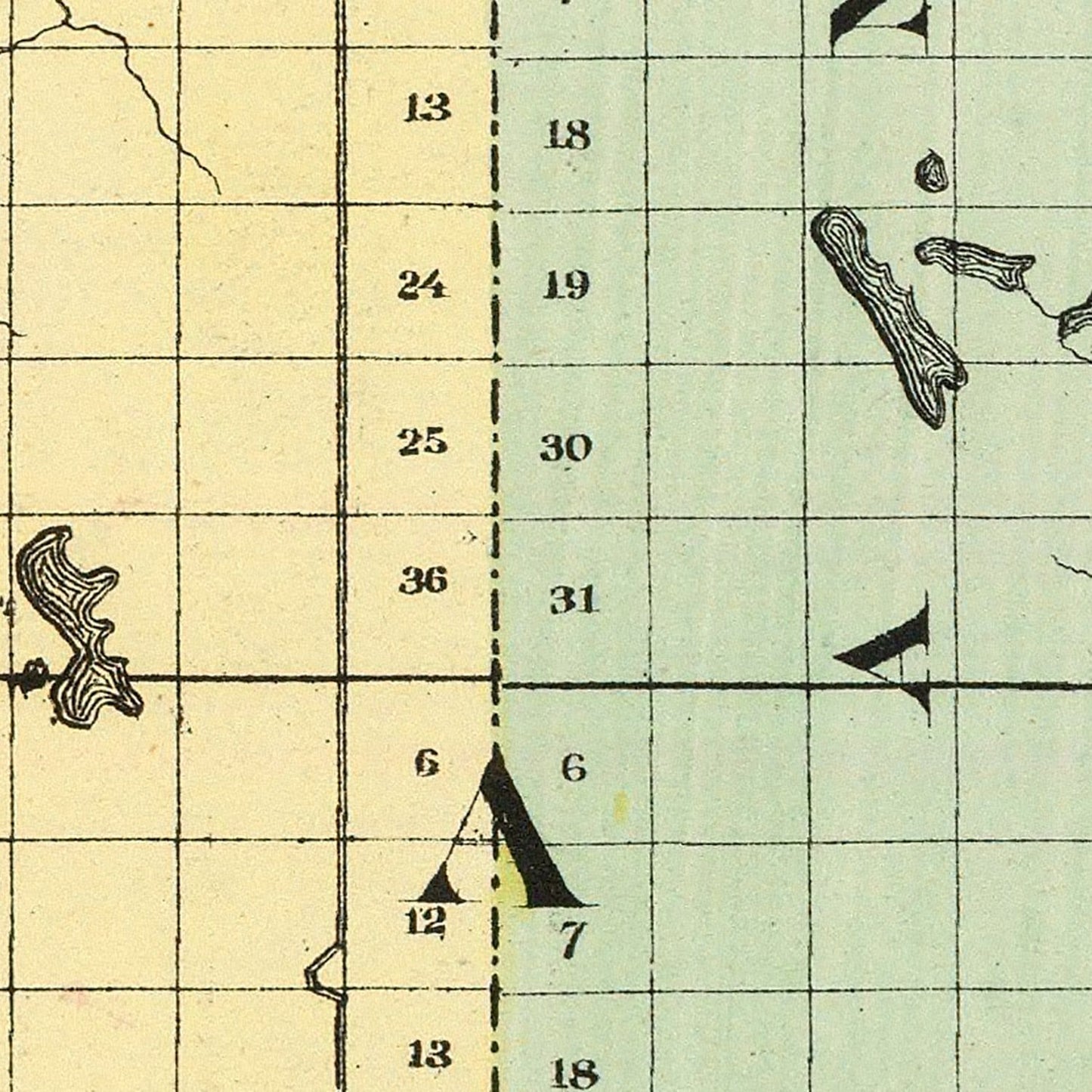 Vintage Map of Clare County, Michigan, 1873
