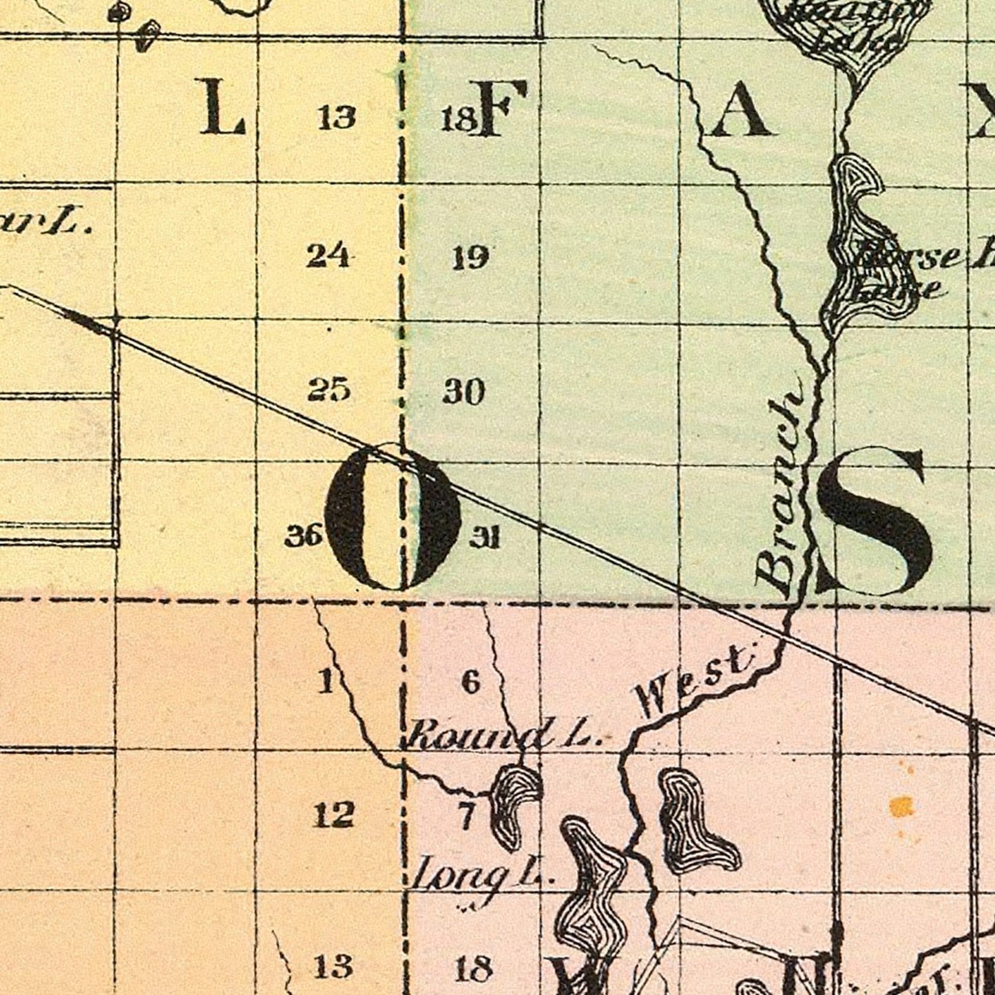 Vintage Map of Mecosta County, Michigan, 1873