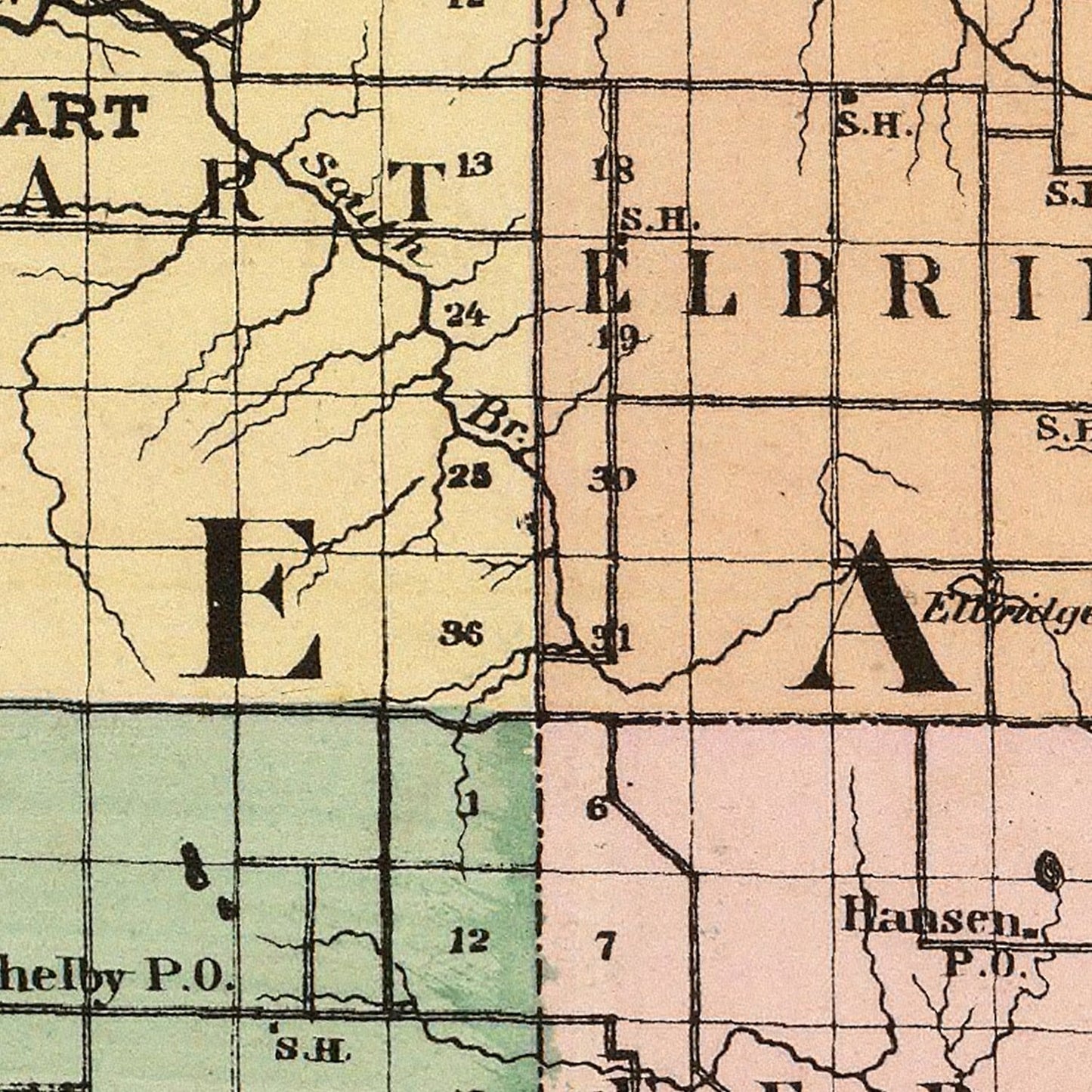 Vintage Map of Oceana County, Michigan, 1873