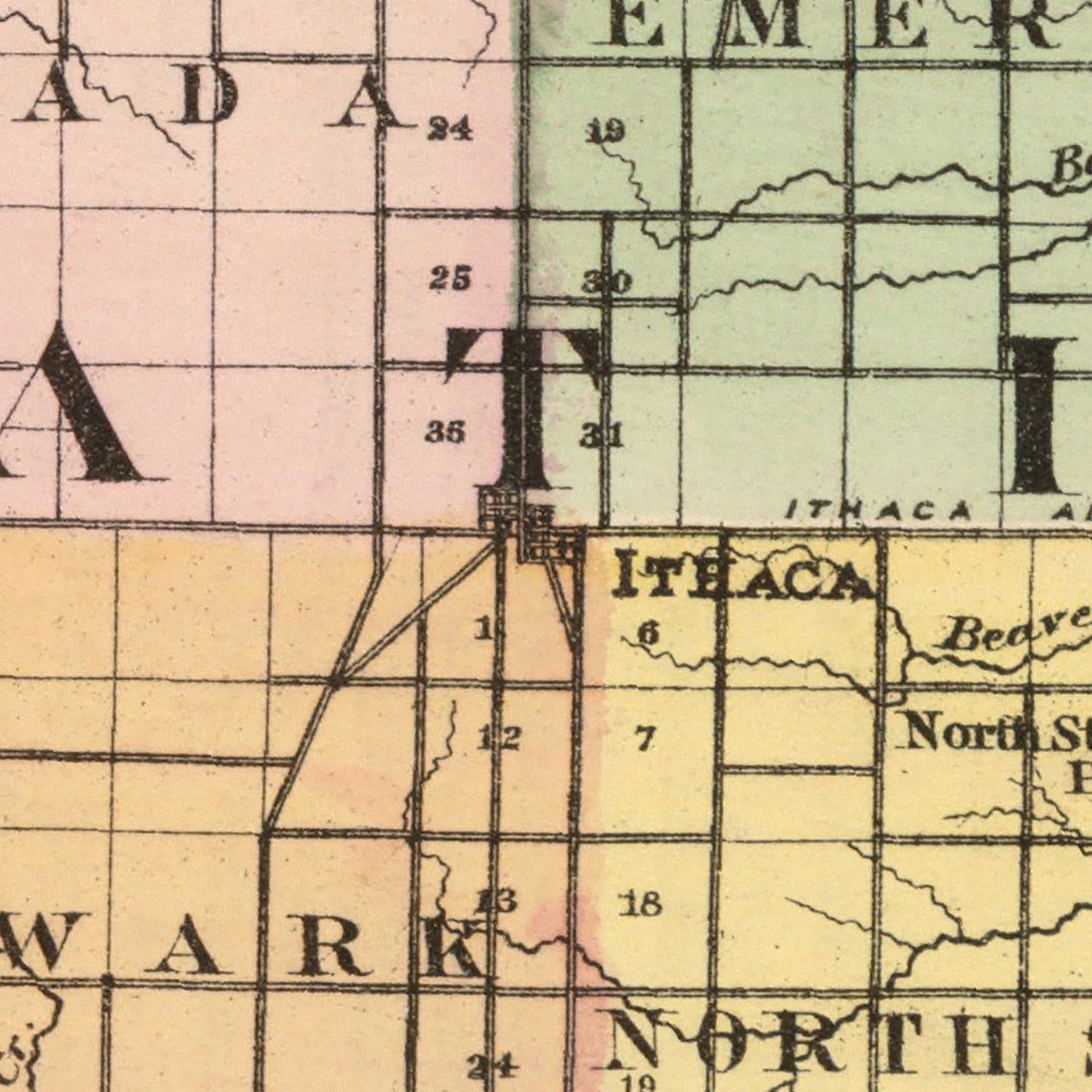 Vintage Map of Gratiot County, Michigan, 1873