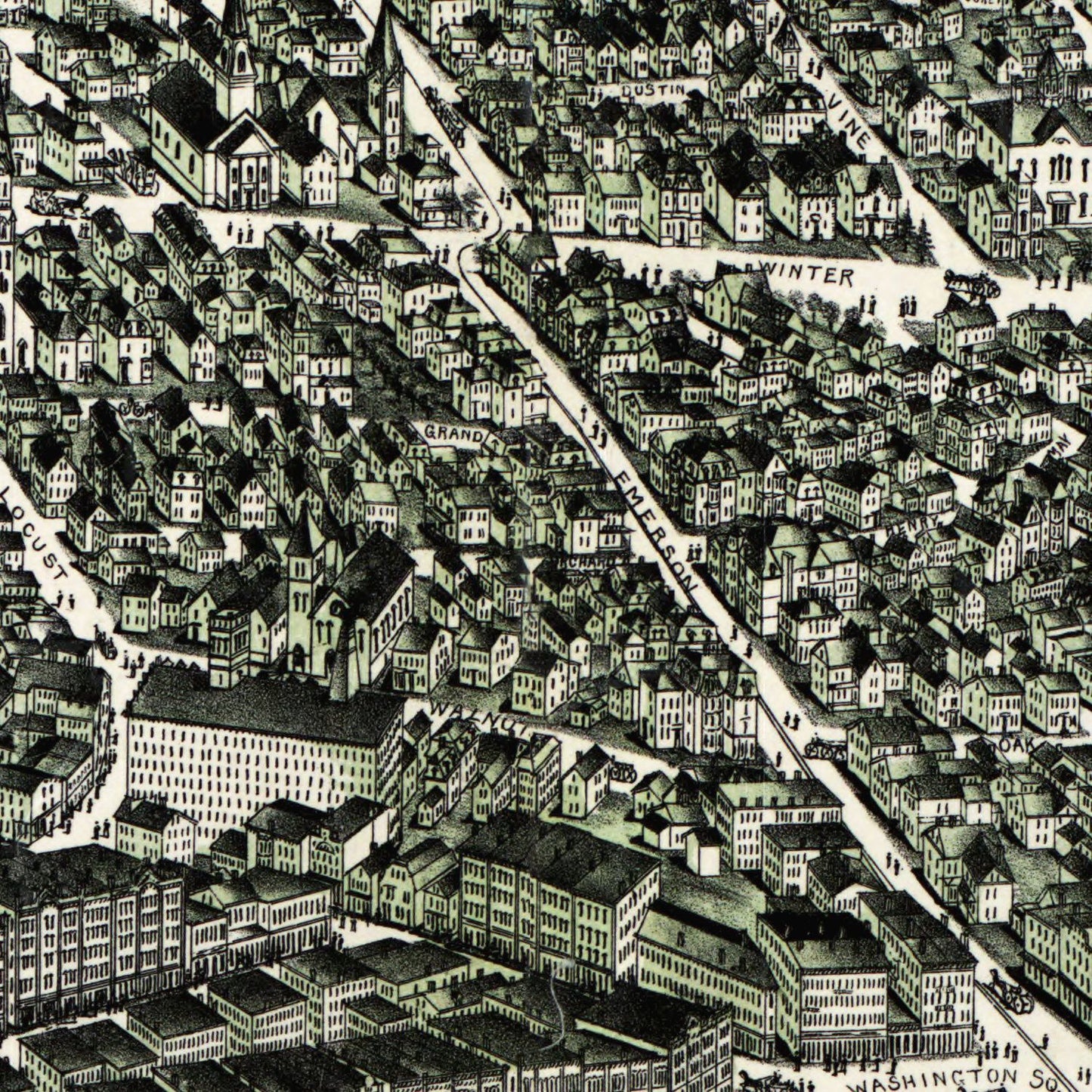 Vintage Map of Haverhill, Massachusetts, 1893