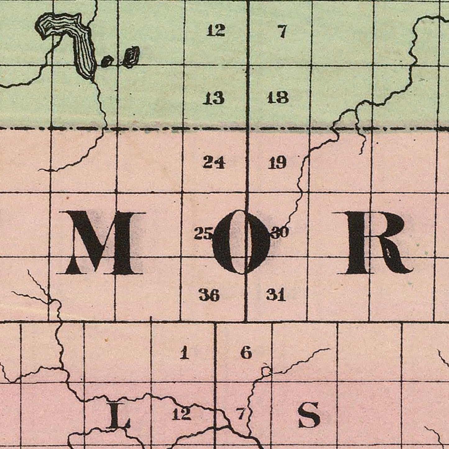 Vintage Map of Montmorency County, Michigan, 1873