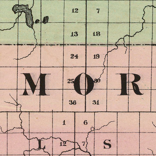Vintage Map of Montmorency County, Michigan, 1873
