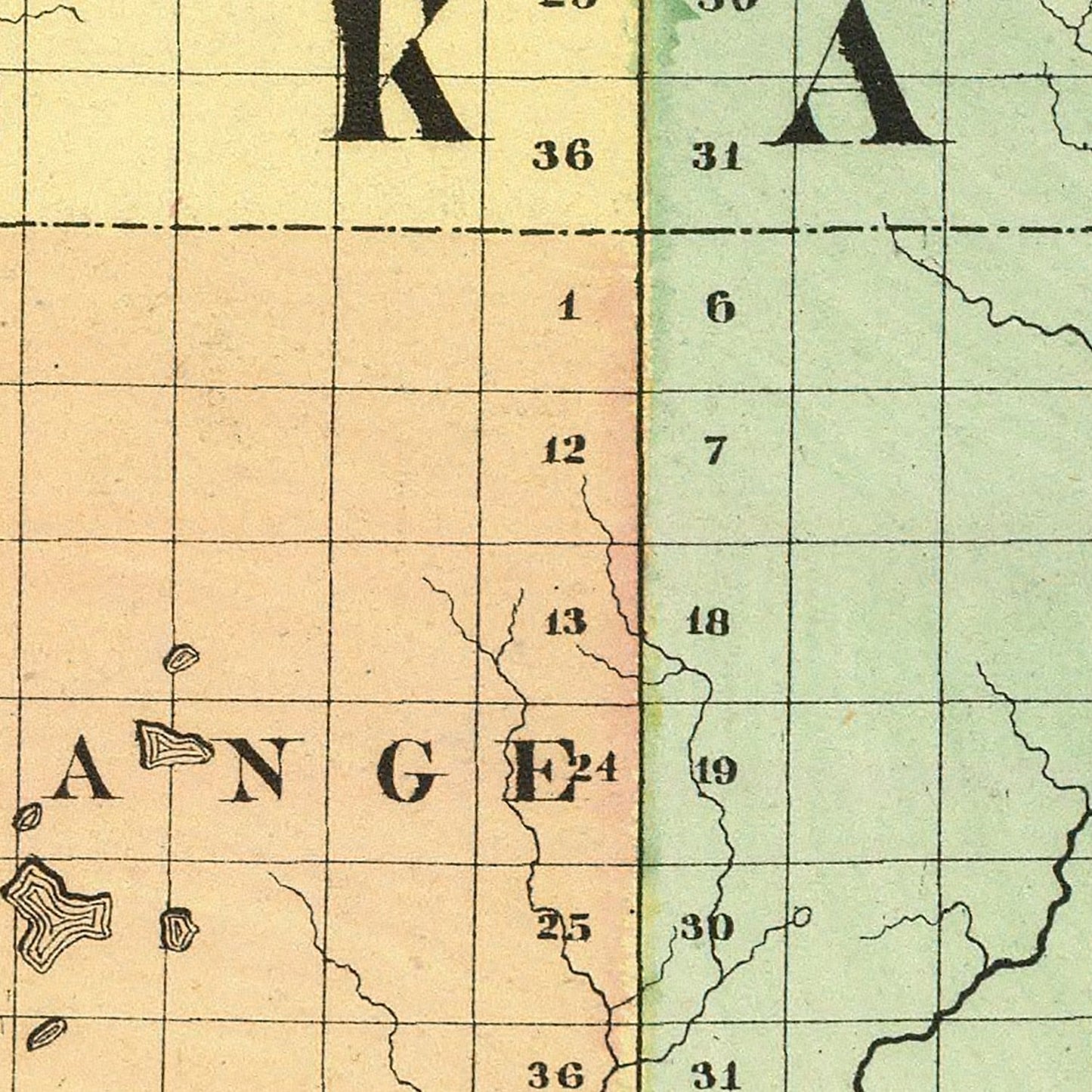 Vintage Map of Kalkaska County, Michigan, 1873