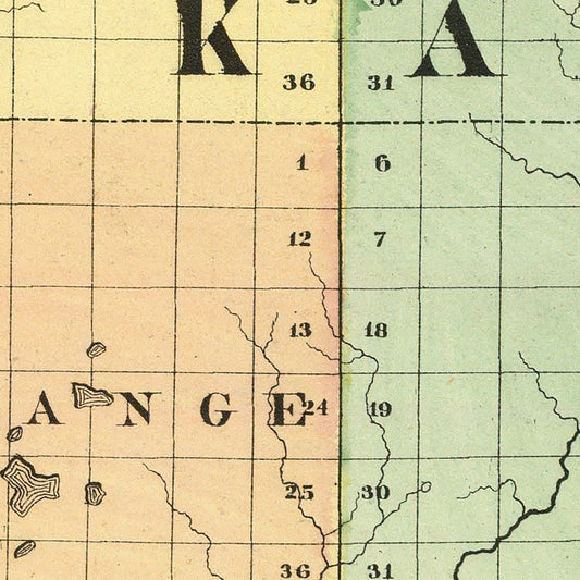 Vintage Map of Kalkaska County, Michigan, 1873