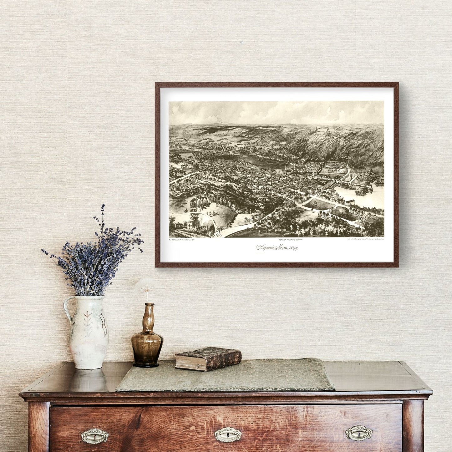 Vintage Map of Hopedale, Worcester County, Massachusetts, 1899
