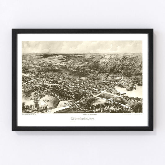 vintage map of Hopedale, Massachusetts, 1899