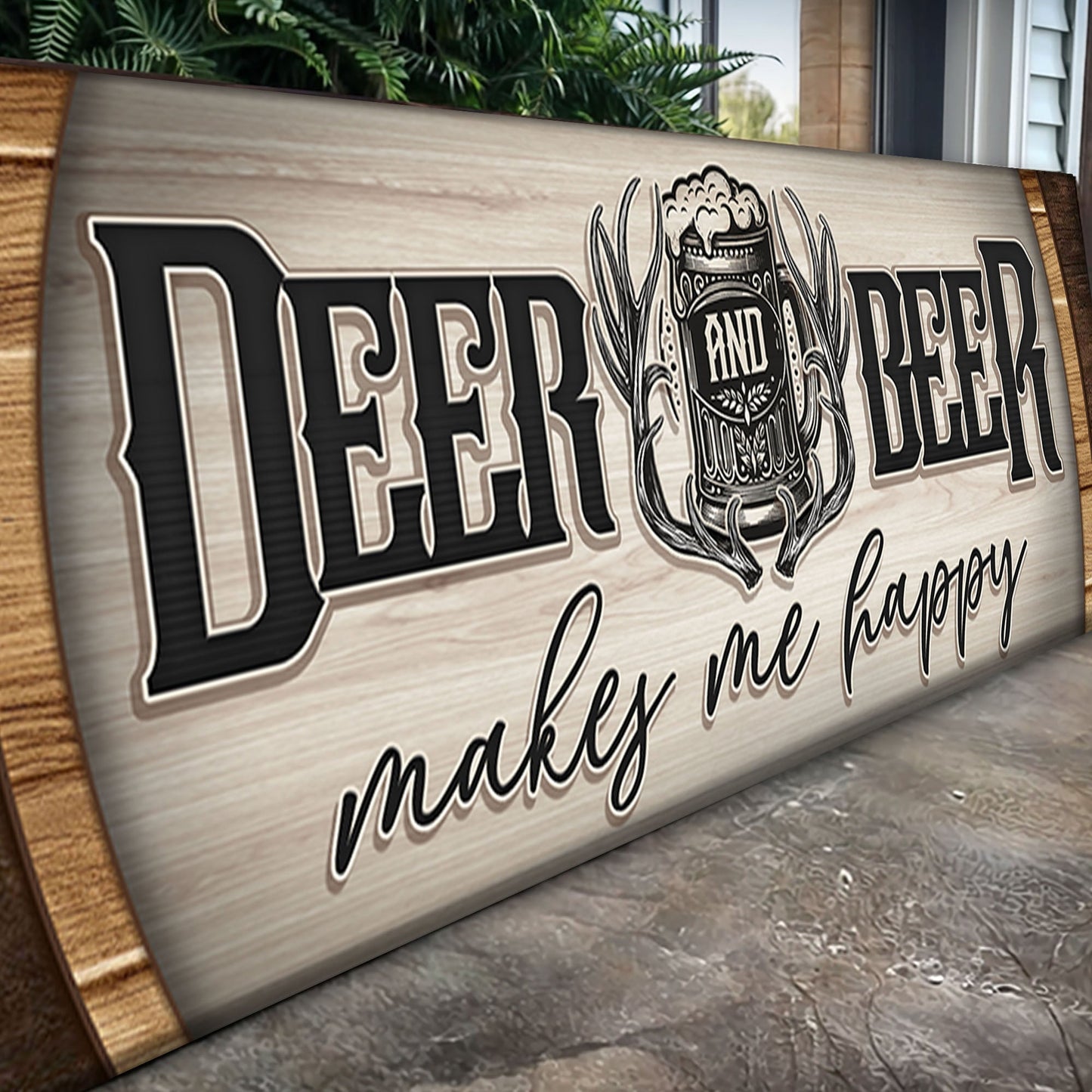Deer and Beer Hunting Canvas Wall Art II