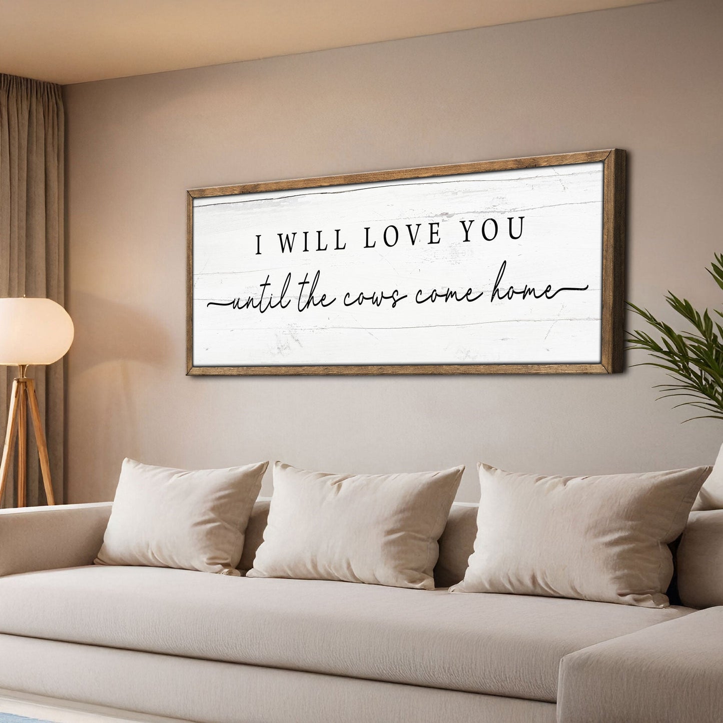 I Will Love You Until The Cows Come Home Canvas Art