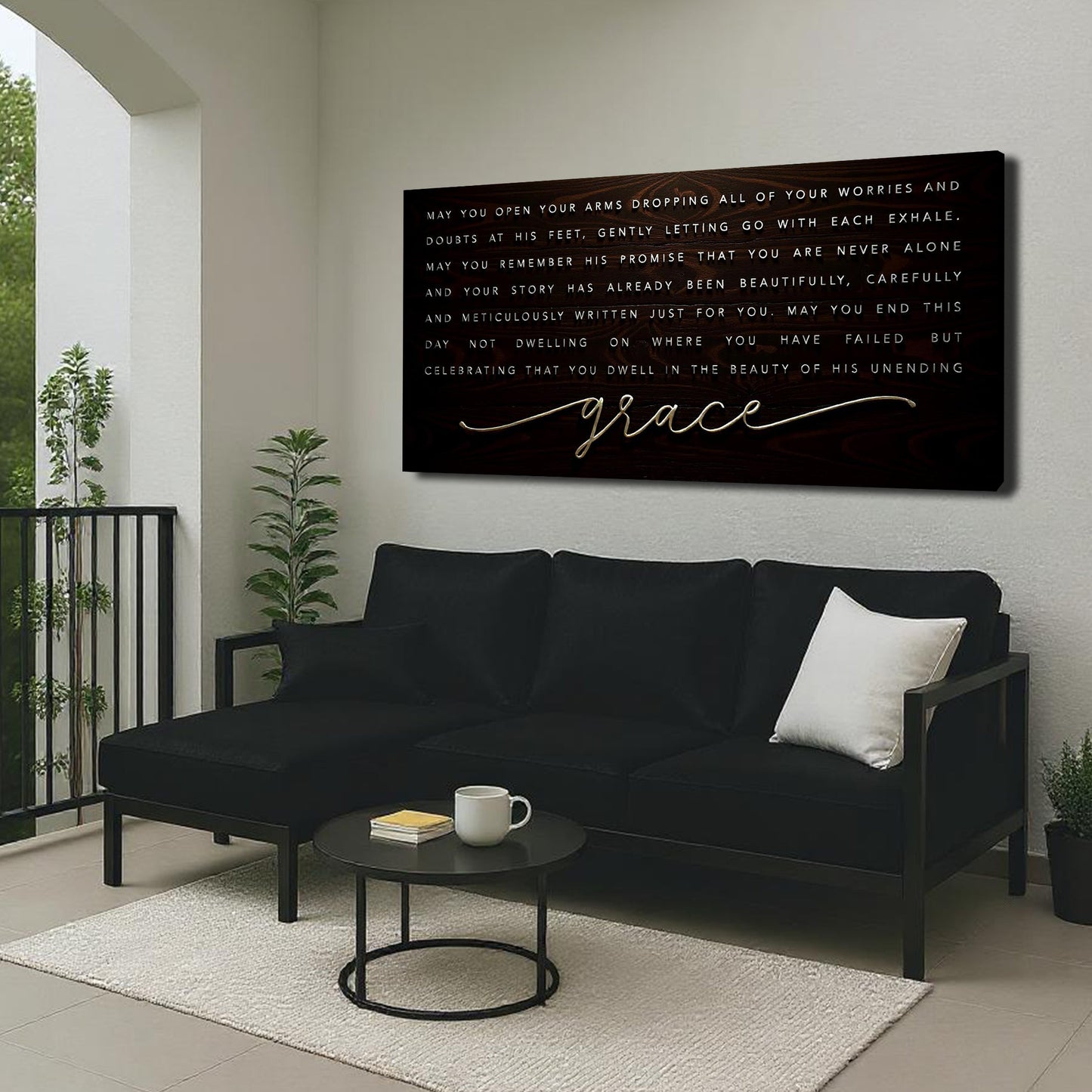 Unending Grace Faith Panoramic Canvas Wall Art