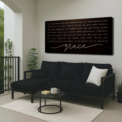 Unending Grace Faith Panoramic Canvas Wall Art