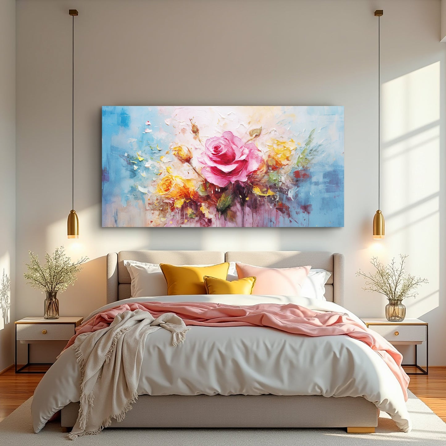 Rose Flower Canvas Wall Art