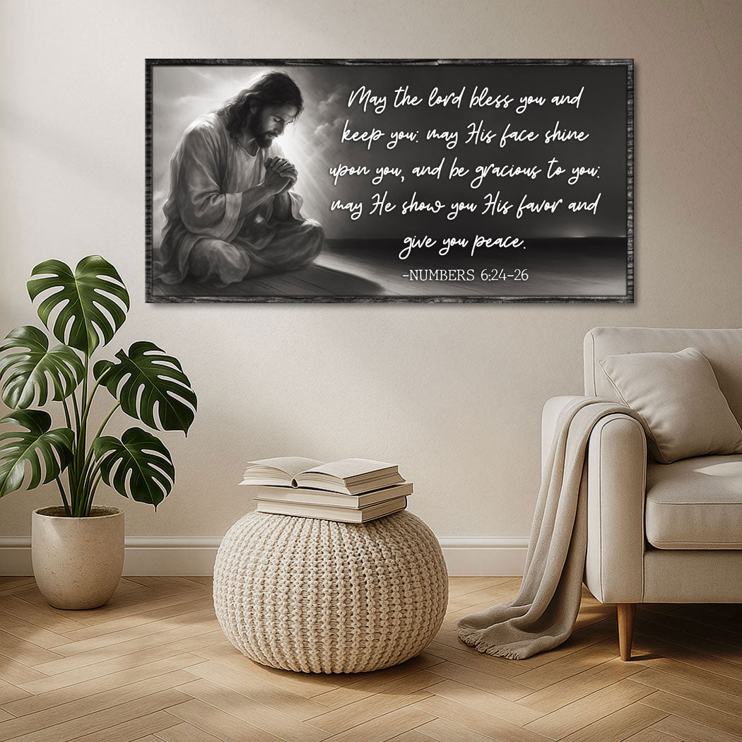 Numbers 6:24-26 May the Lord Bless You Canvas Sign