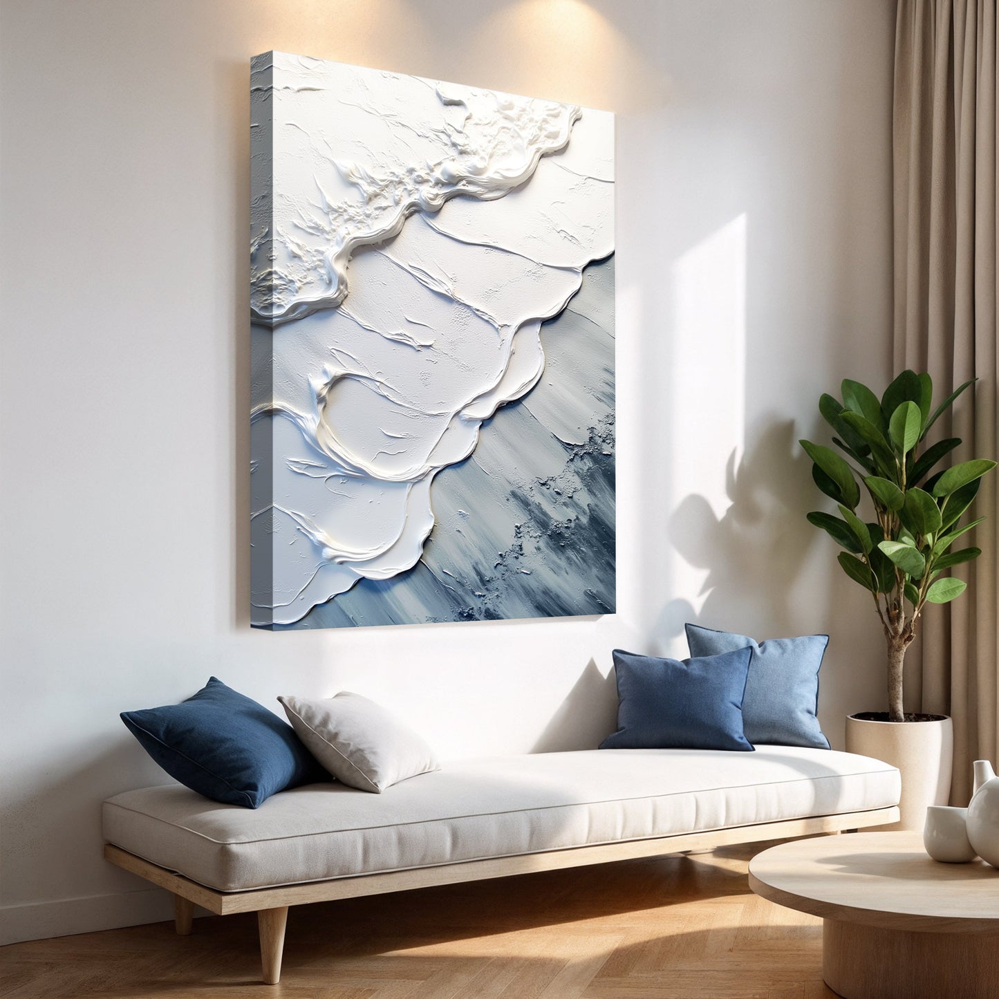 Abstract Minimalist Wave Canvas Wall Art III