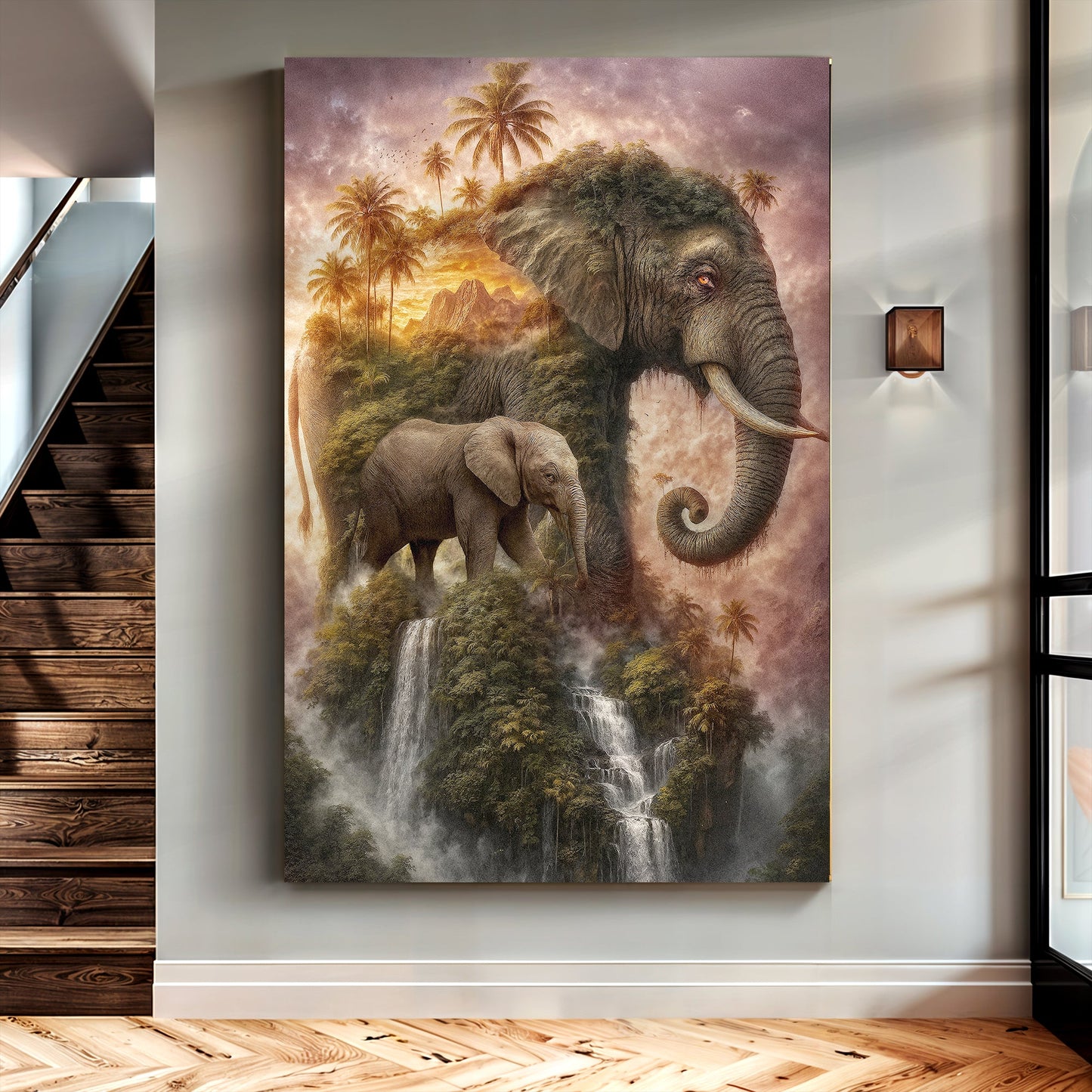 Elephant Jungle Majesty Canvas Wall Art