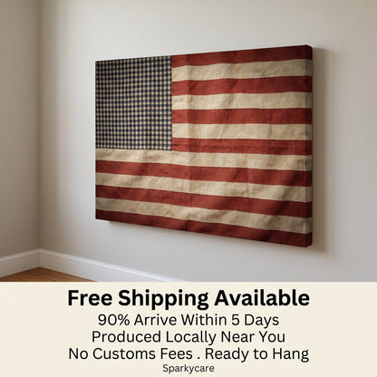 American Flag Canvas Wall Art
