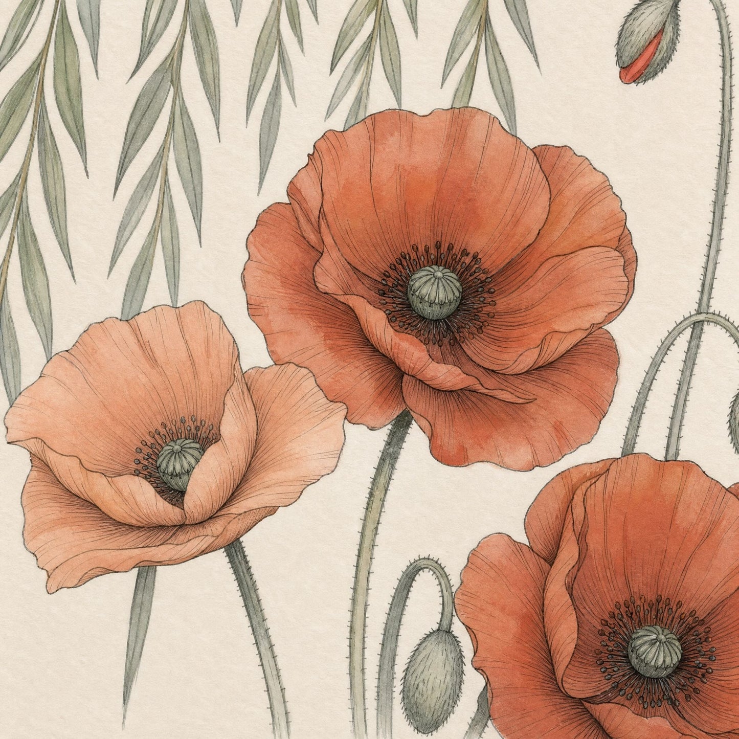 Poppy and Willow 9th Anniversary Wall Art, Framed