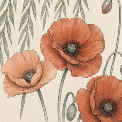 Poppy and Willow 9th Anniversary Wall Art, Framed