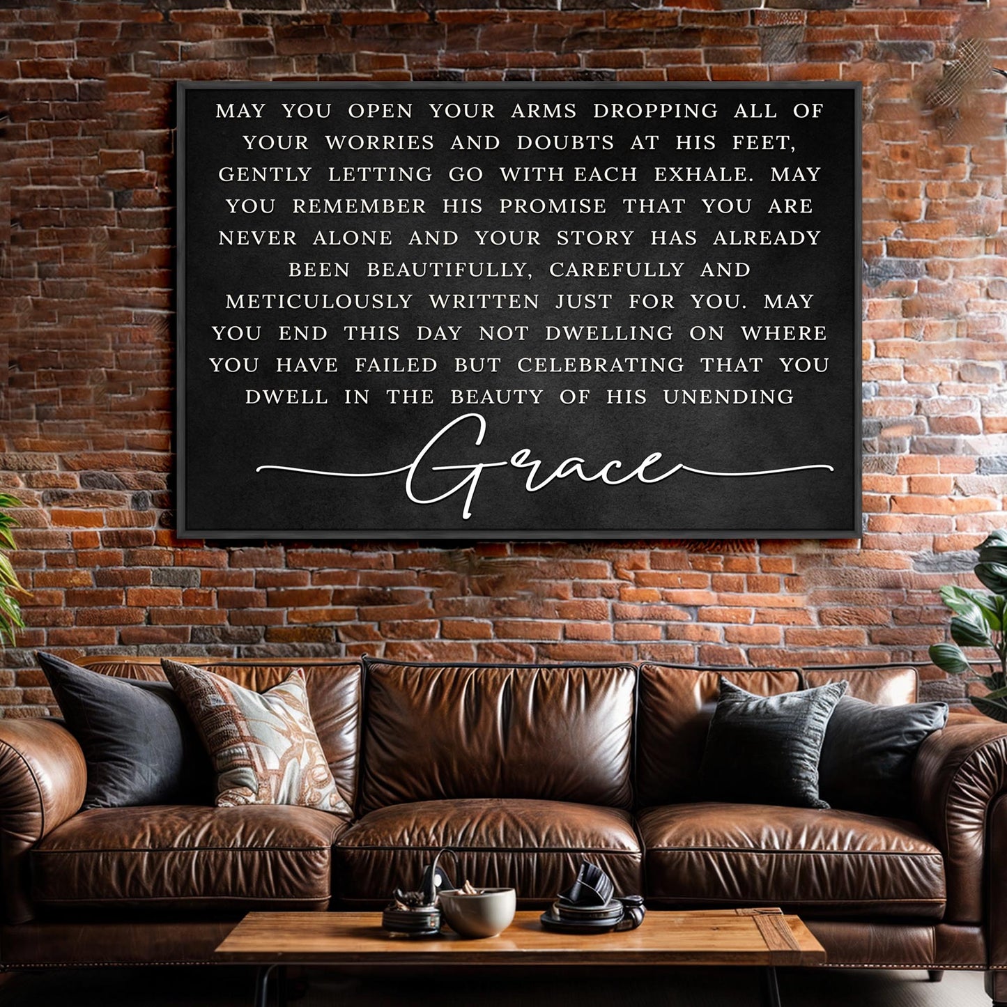Unending Grace Faith Canvas Sign