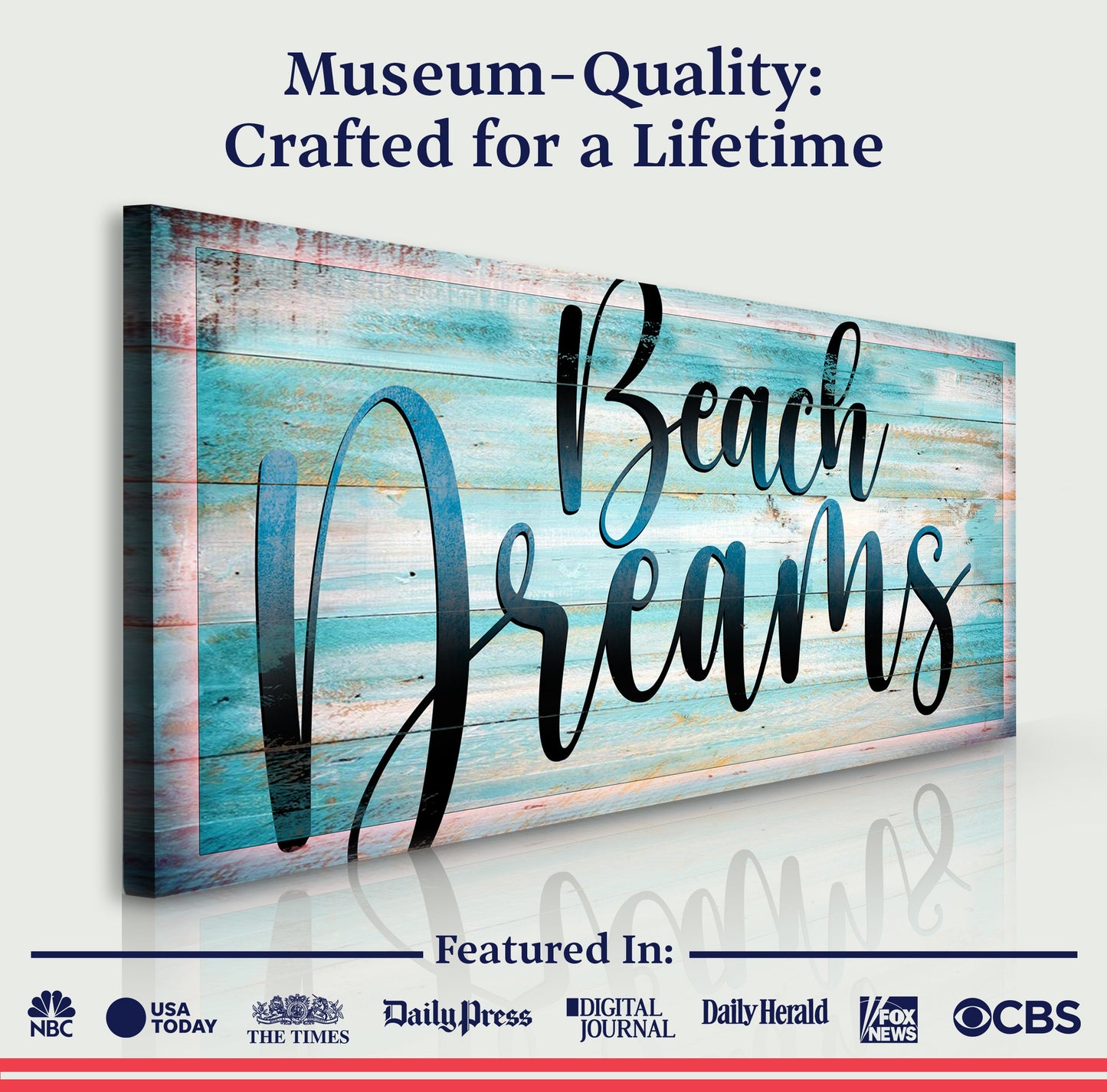 Beach Dreams Nautical Canvas Sign II